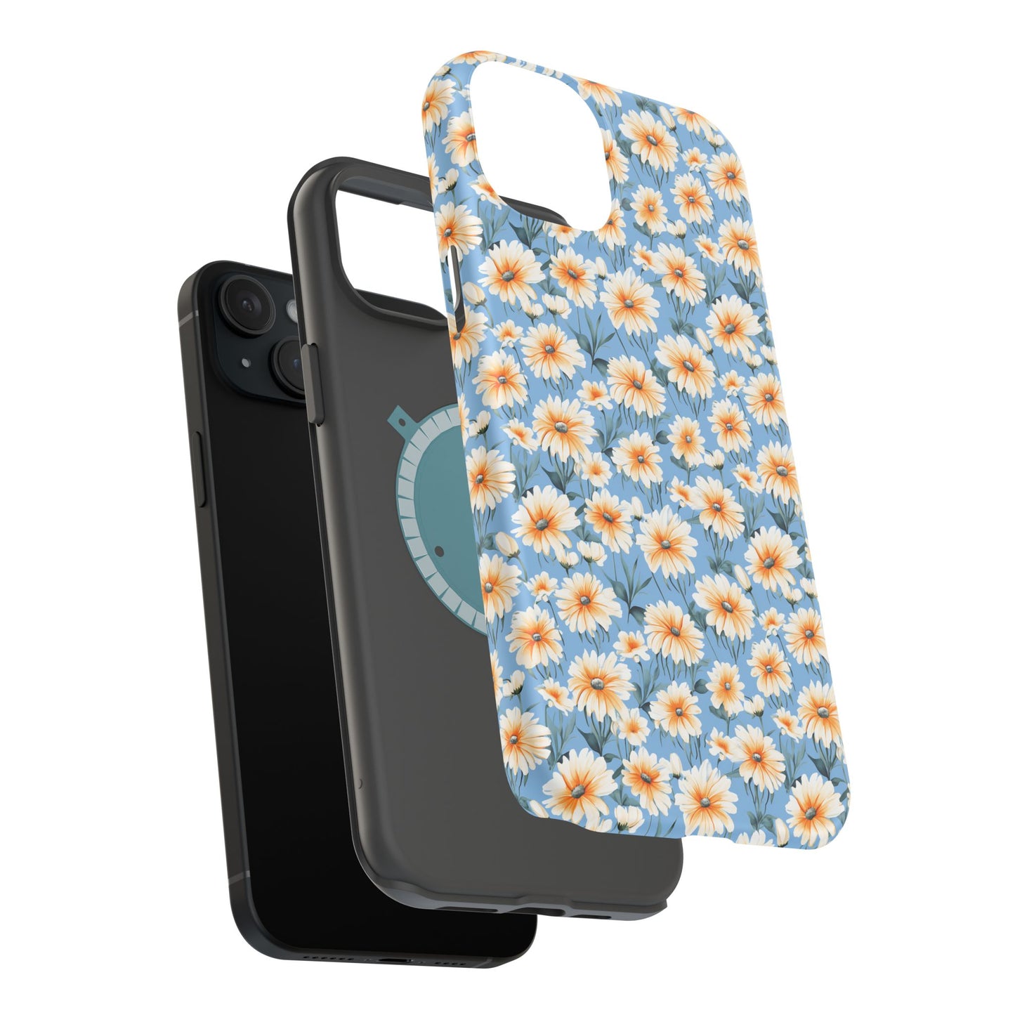 Floral Magnetic Phone Case - Chic Daisy Pattern for Stylish Protection