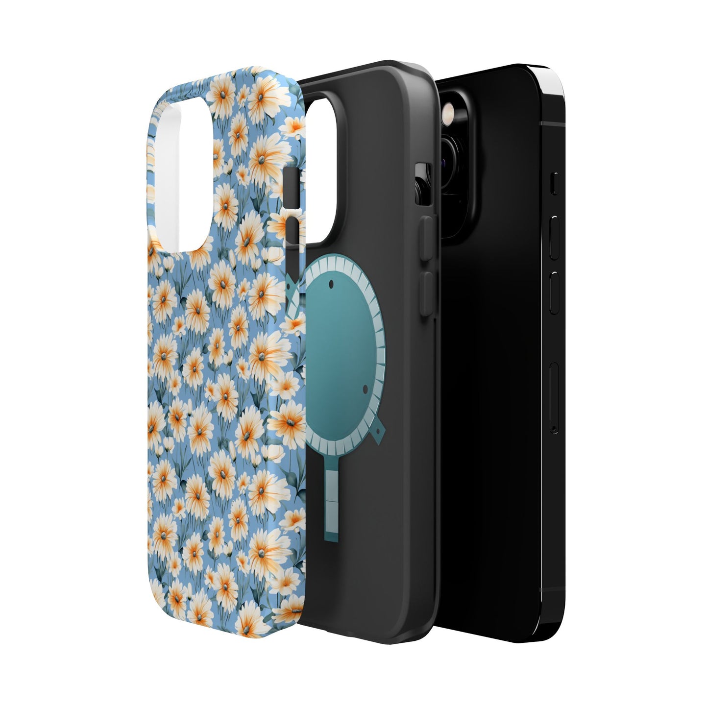 Floral Magnetic Phone Case - Chic Daisy Pattern for Stylish Protection
