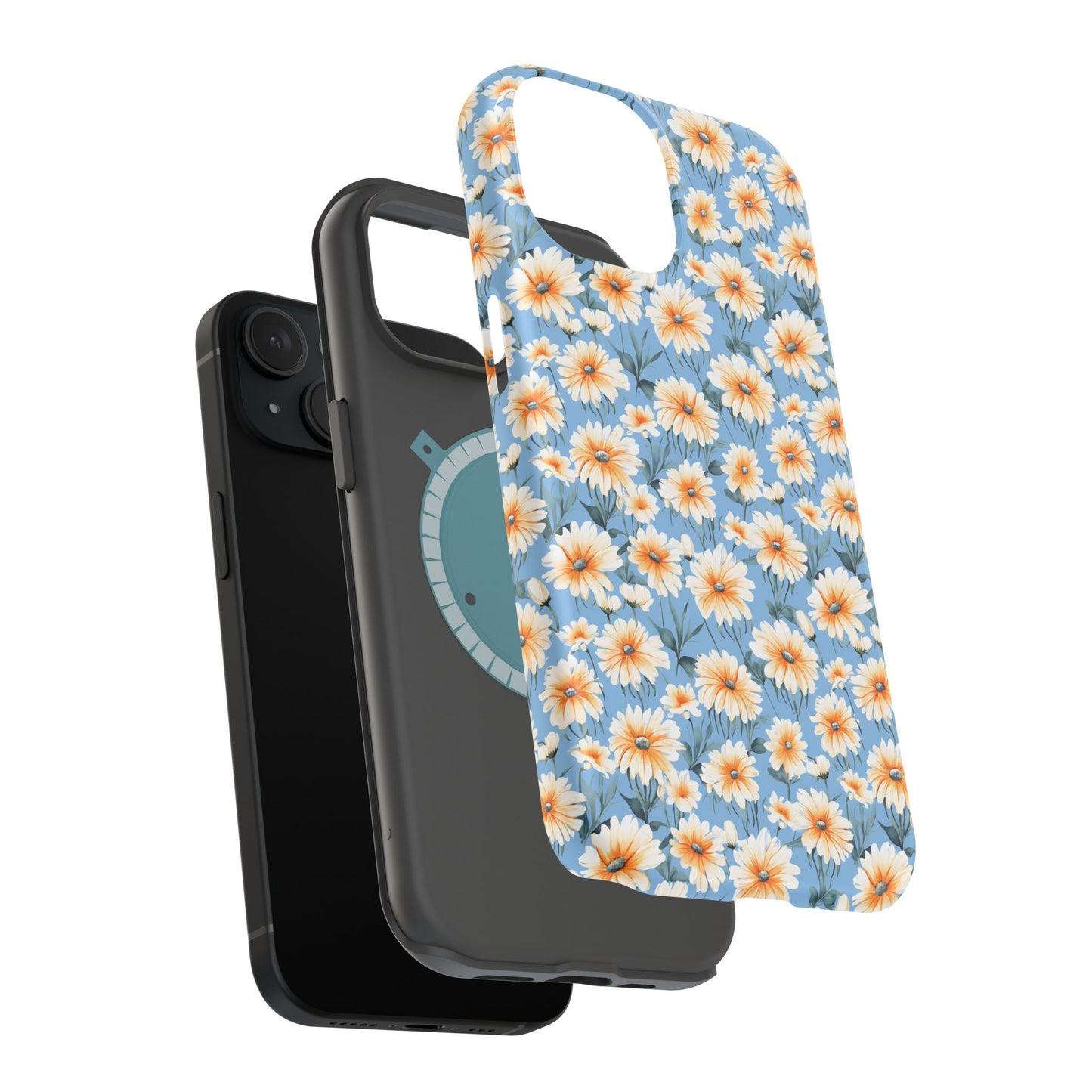Floral Magnetic Phone Case - Chic Daisy Pattern for Stylish Protection