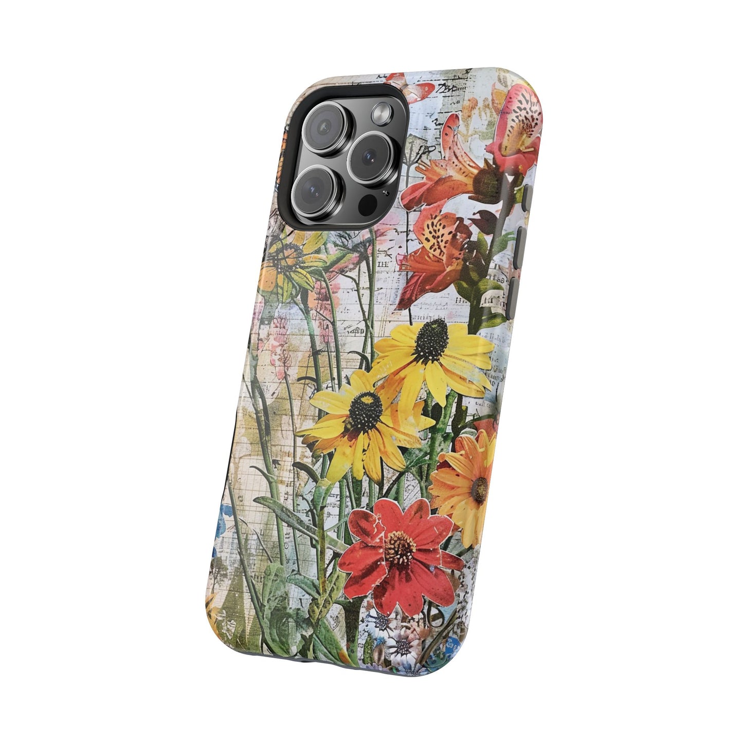 Floral Magnetic Phone Case - Wildflowers for Stylish Protection
