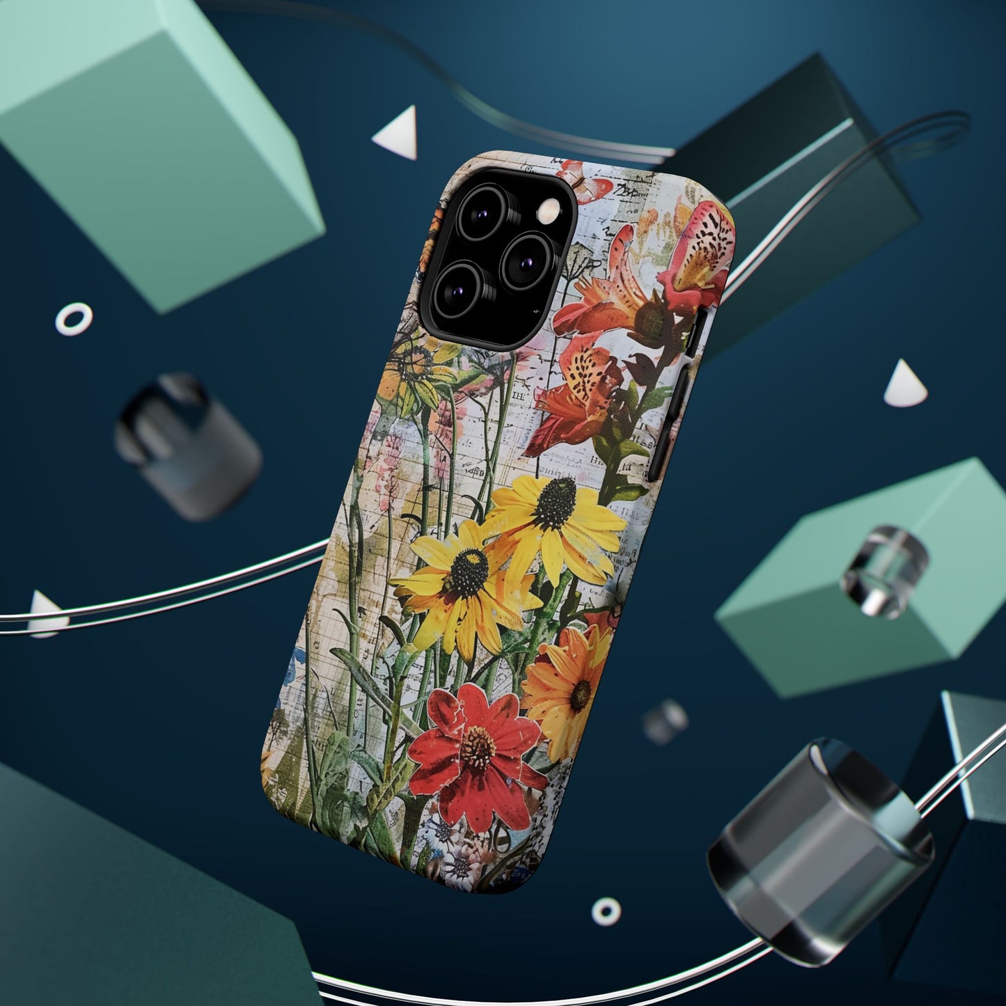 Floral Magnetic Phone Case - Wildflowers for Stylish Protection