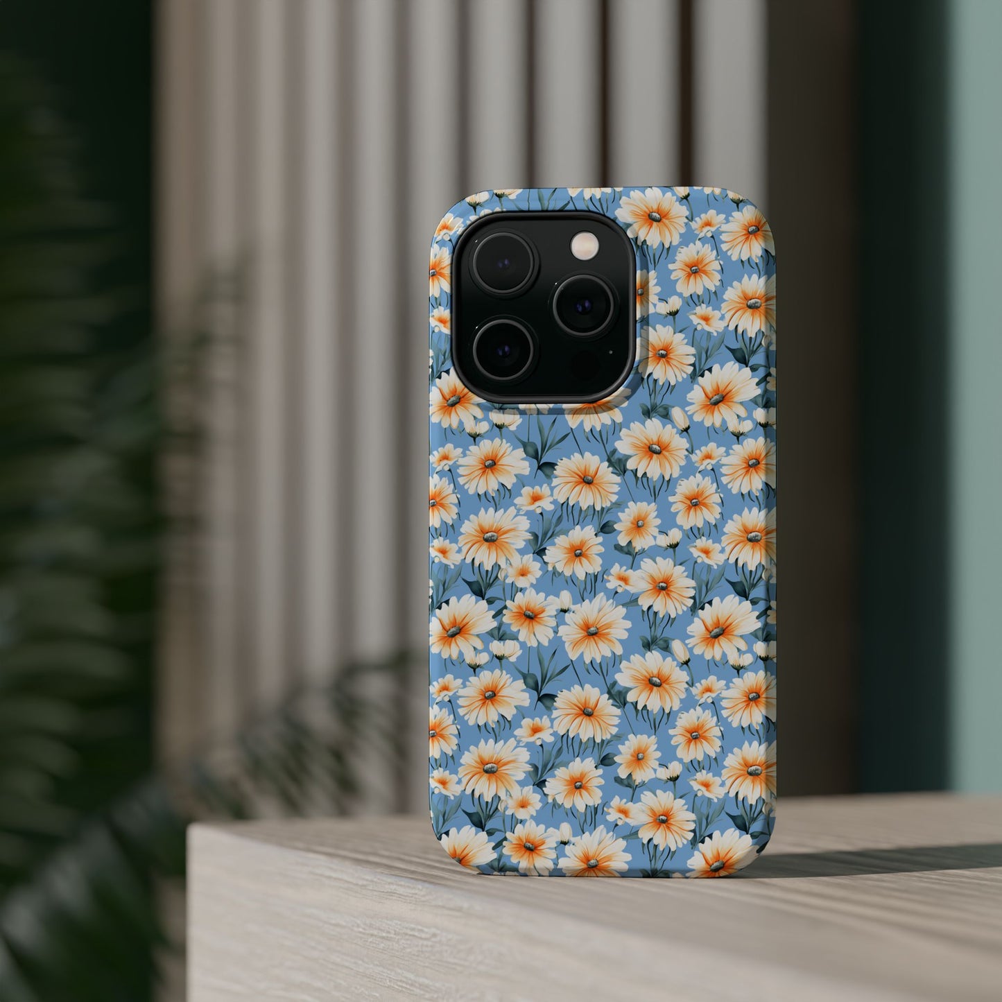 Floral Magnetic Phone Case - Chic Daisy Pattern for Stylish Protection