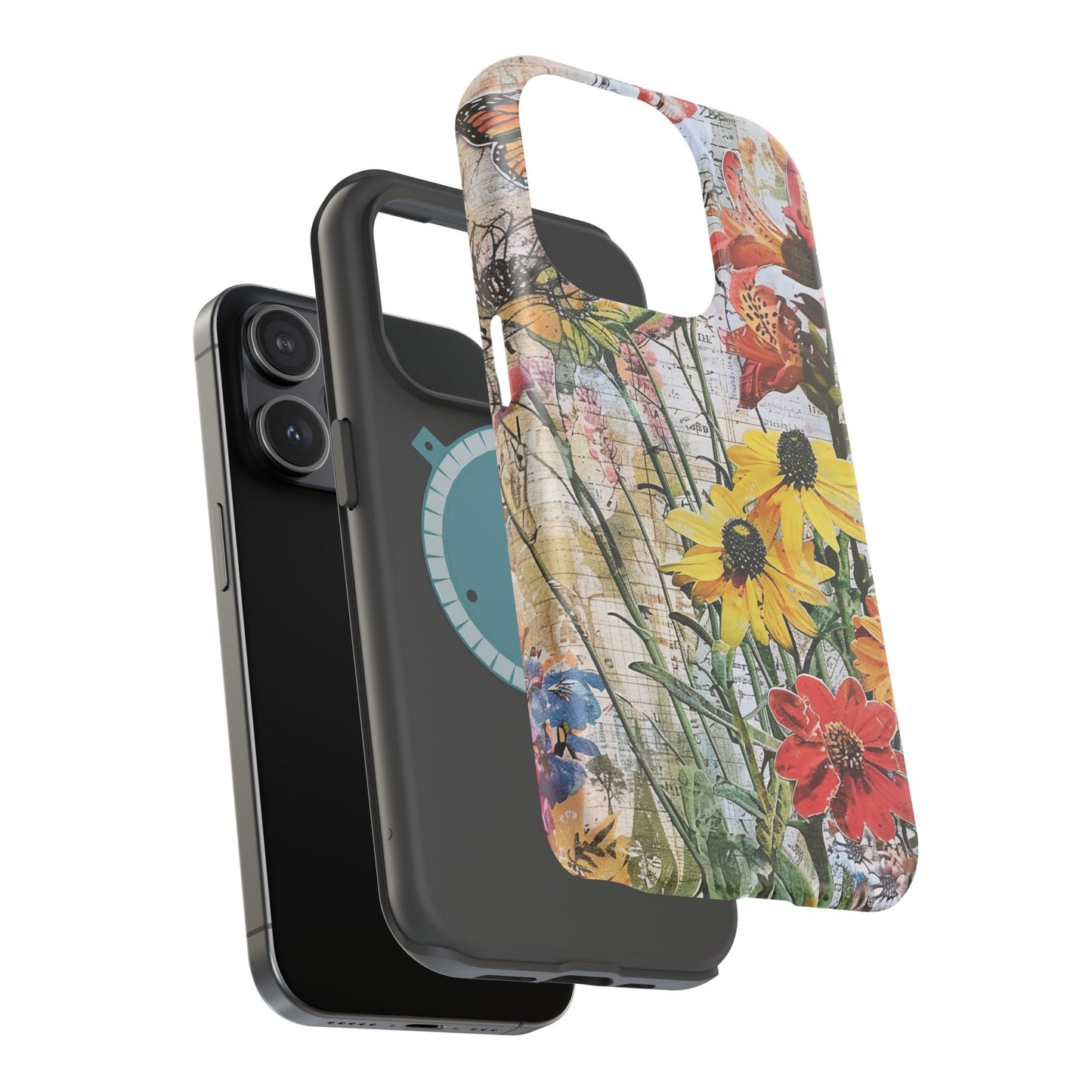 Floral Magnetic Phone Case - Wildflowers for Stylish Protection