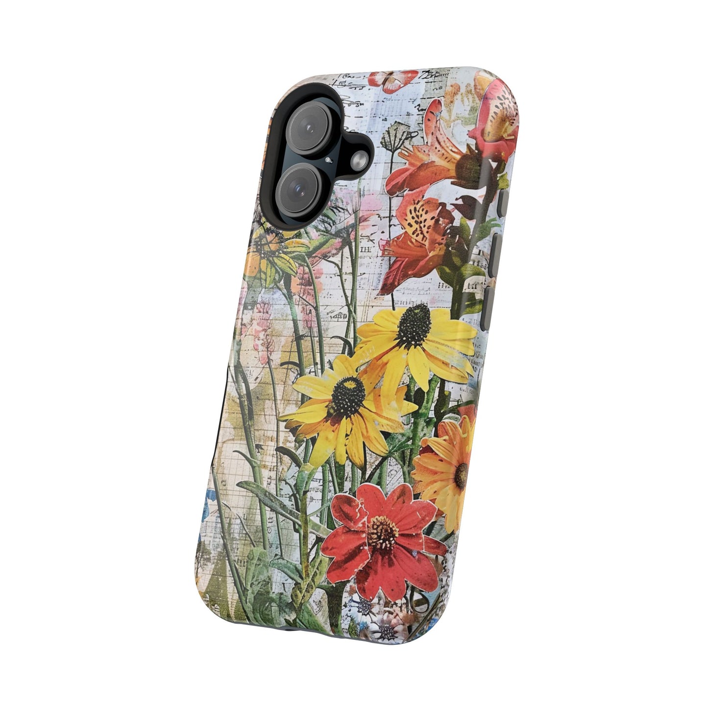 Floral Magnetic Phone Case - Wildflowers for Stylish Protection