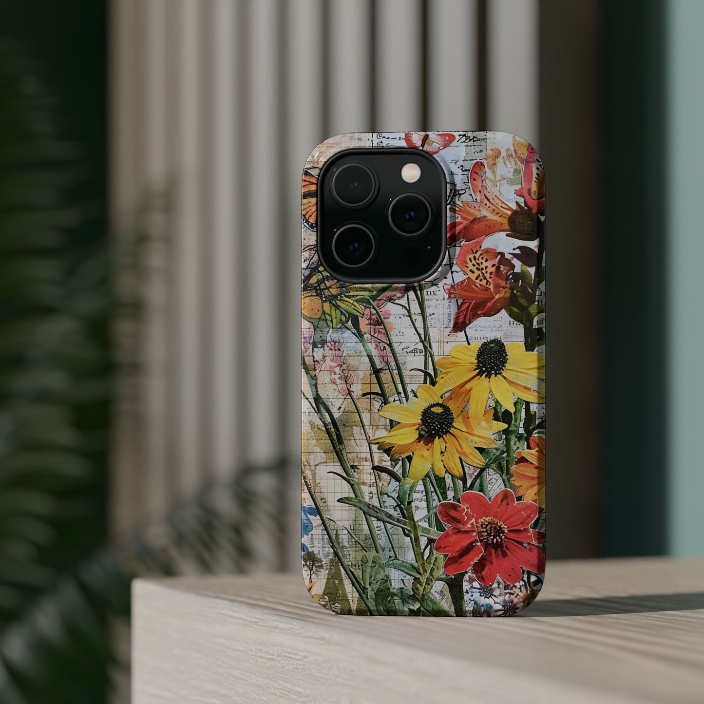 Floral Magnetic Phone Case - Wildflowers for Stylish Protection