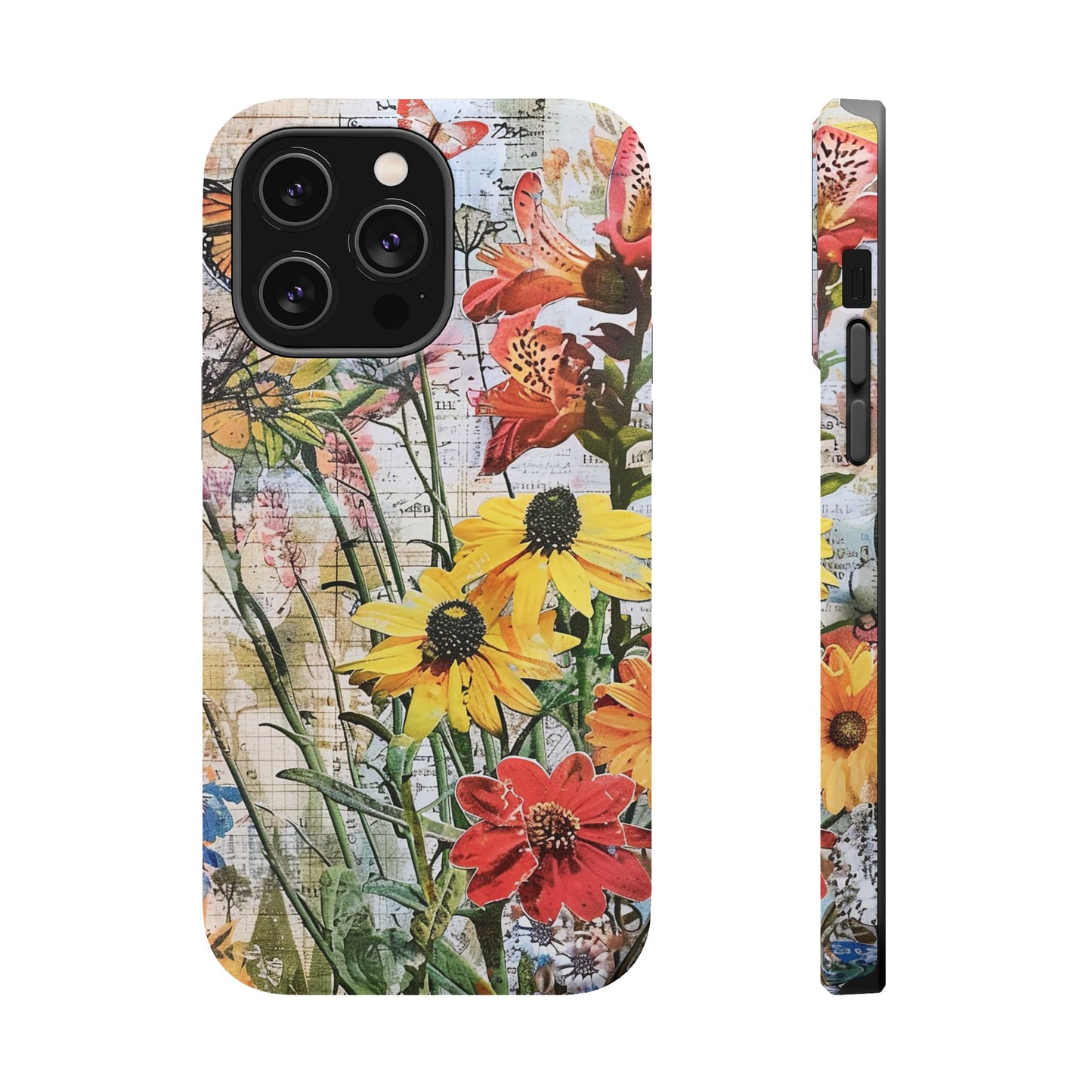 Floral Magnetic Phone Case - Wildflowers for Stylish Protection