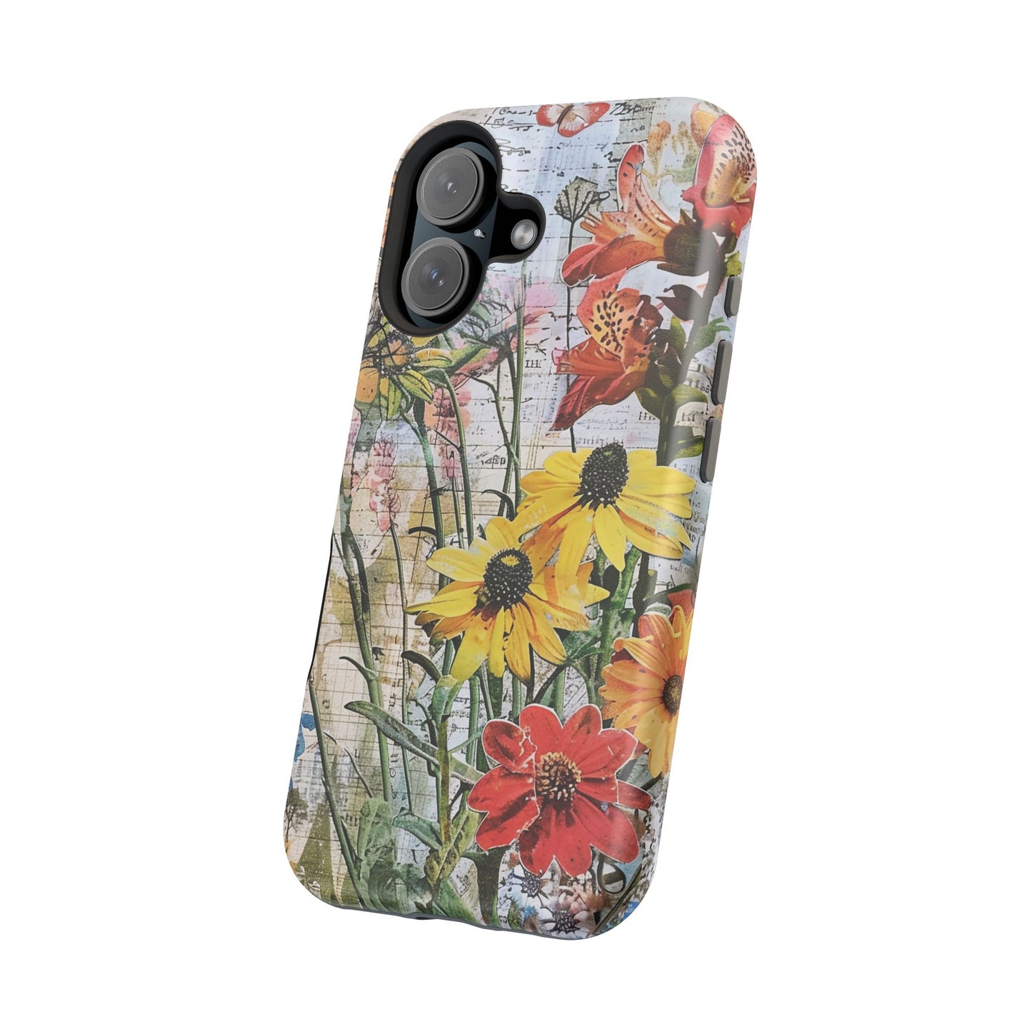 Floral Magnetic Phone Case - Wildflowers for Stylish Protection