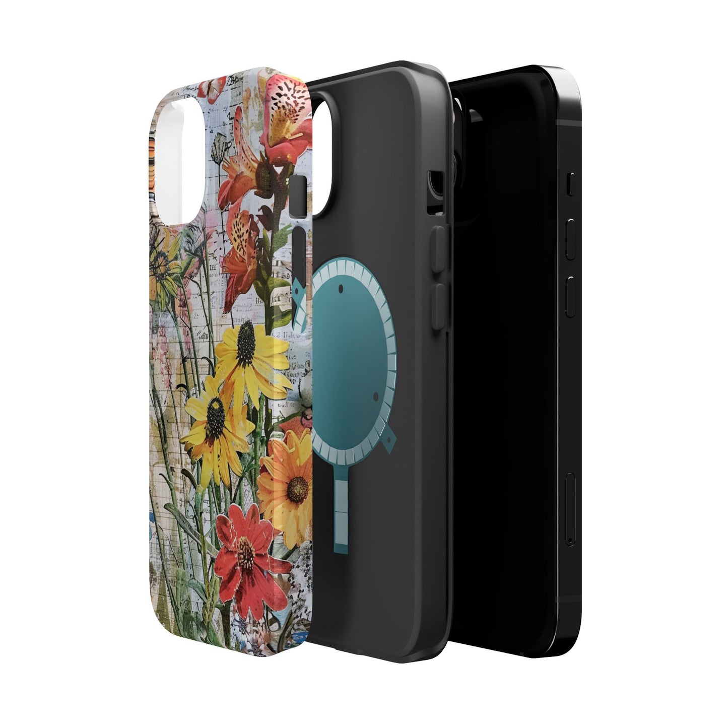 Floral Magnetic Phone Case - Wildflowers for Stylish Protection