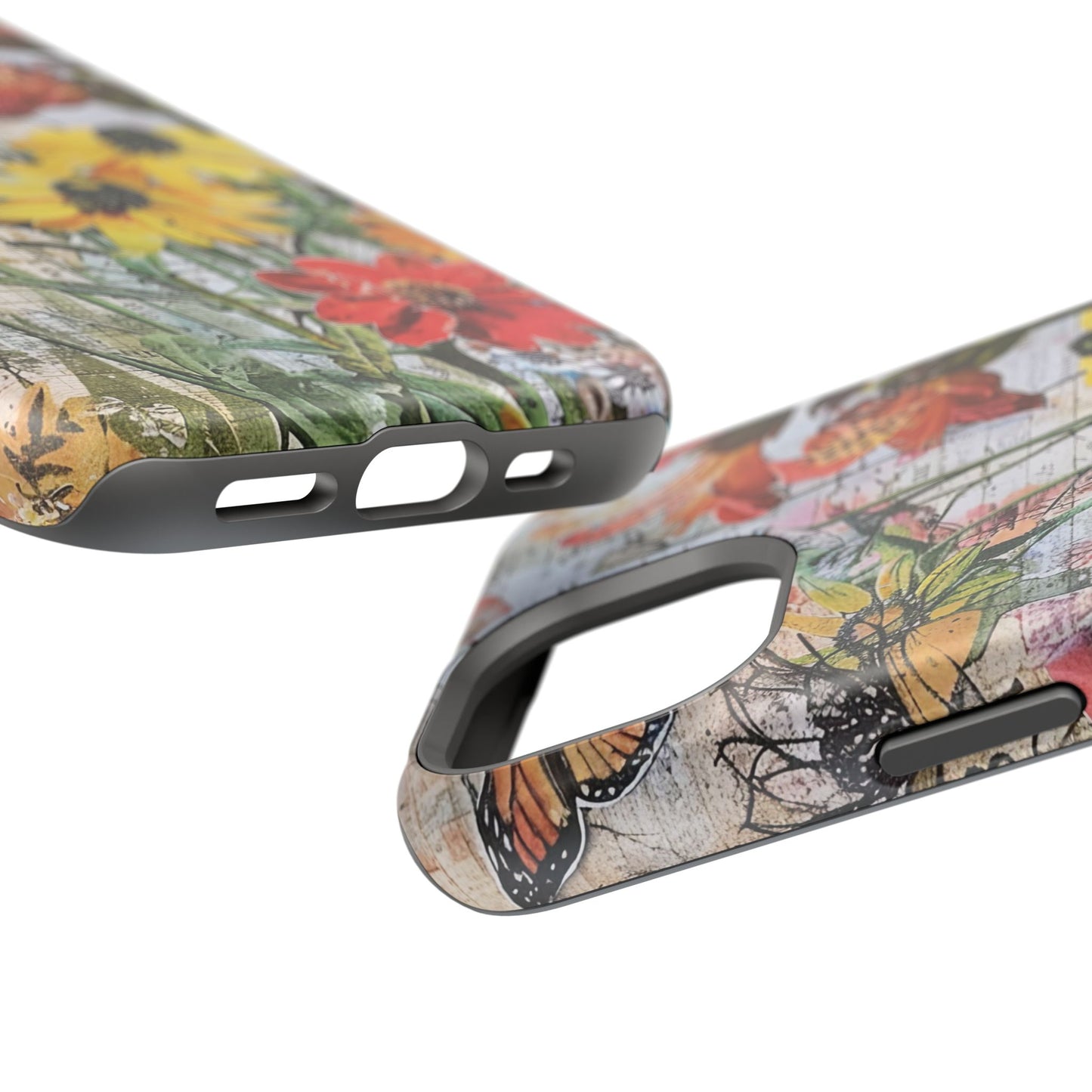 Floral Magnetic Phone Case - Wildflowers for Stylish Protection