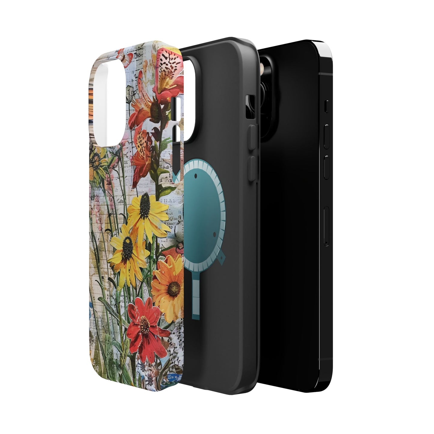 Floral Magnetic Phone Case - Wildflowers for Stylish Protection