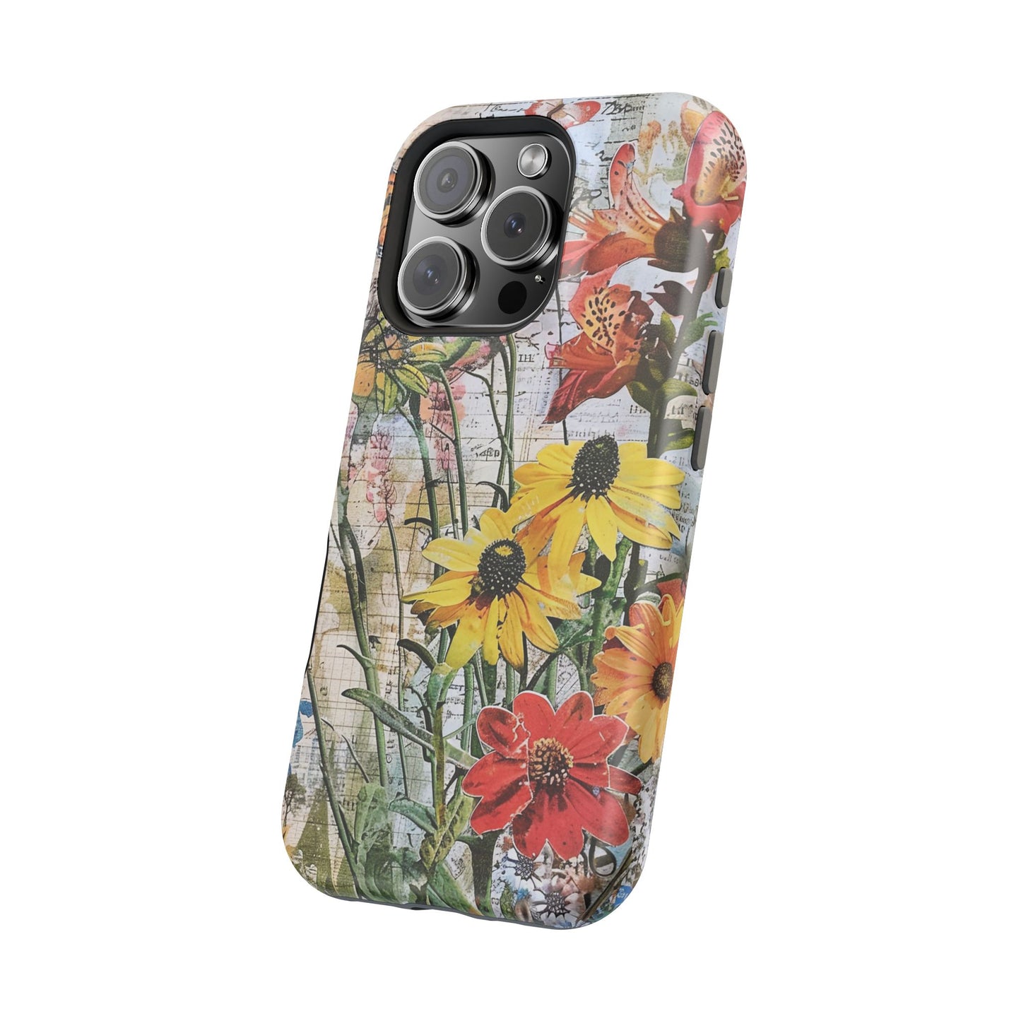 Floral Magnetic Phone Case - Wildflowers for Stylish Protection