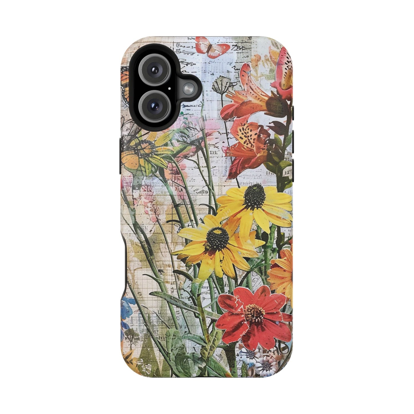 Floral Magnetic Phone Case - Wildflowers for Stylish Protection