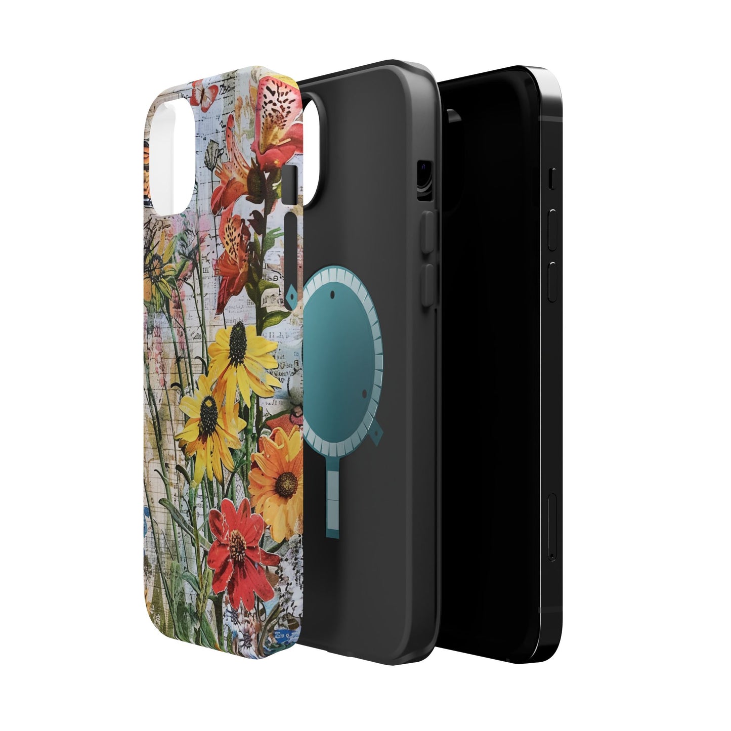 Floral Magnetic Phone Case - Wildflowers for Stylish Protection