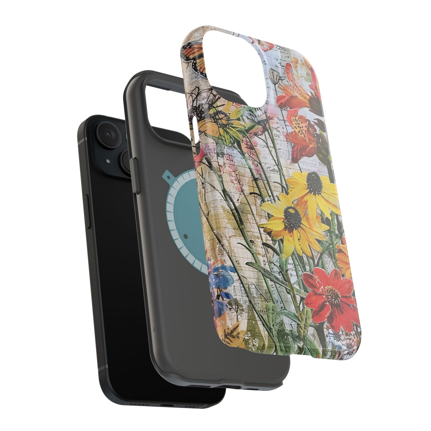 Floral Magnetic Phone Case - Wildflowers for Stylish Protection
