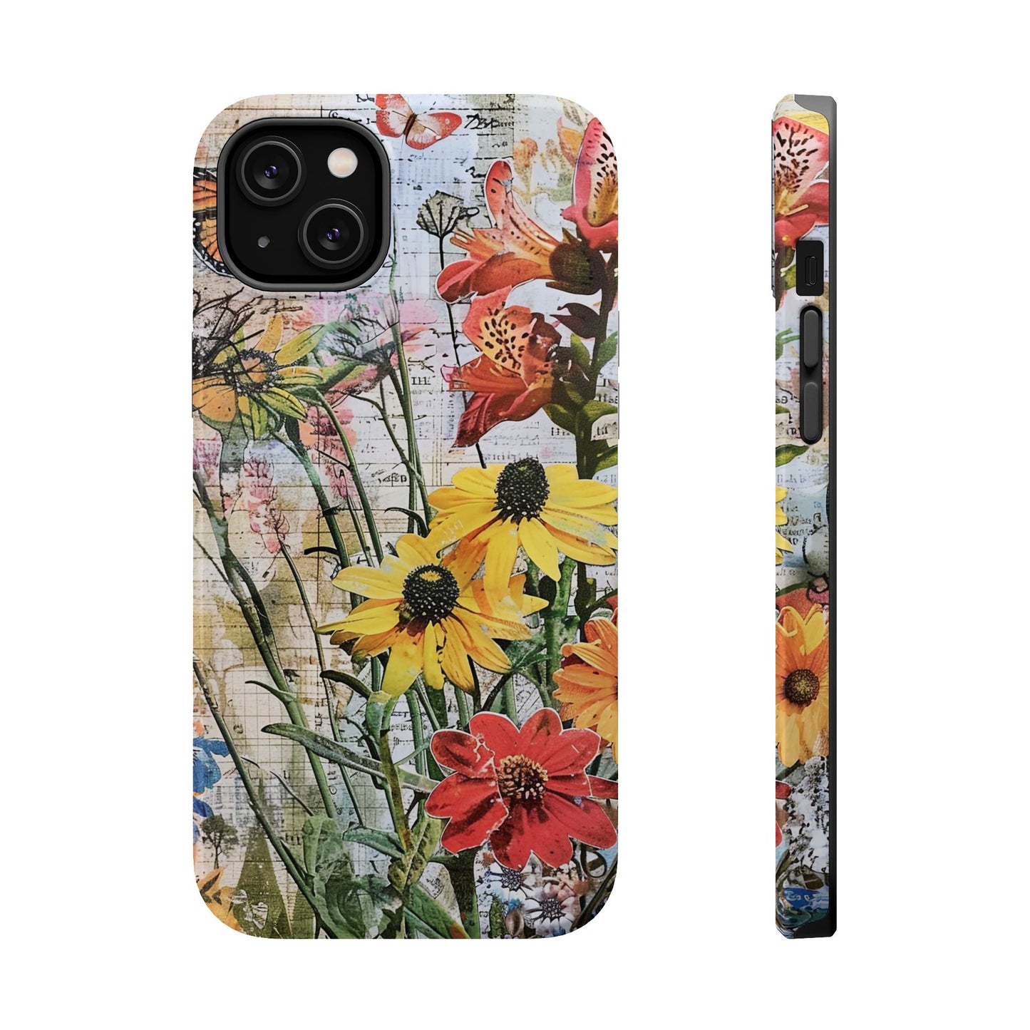 Floral Magnetic Phone Case - Wildflowers for Stylish Protection