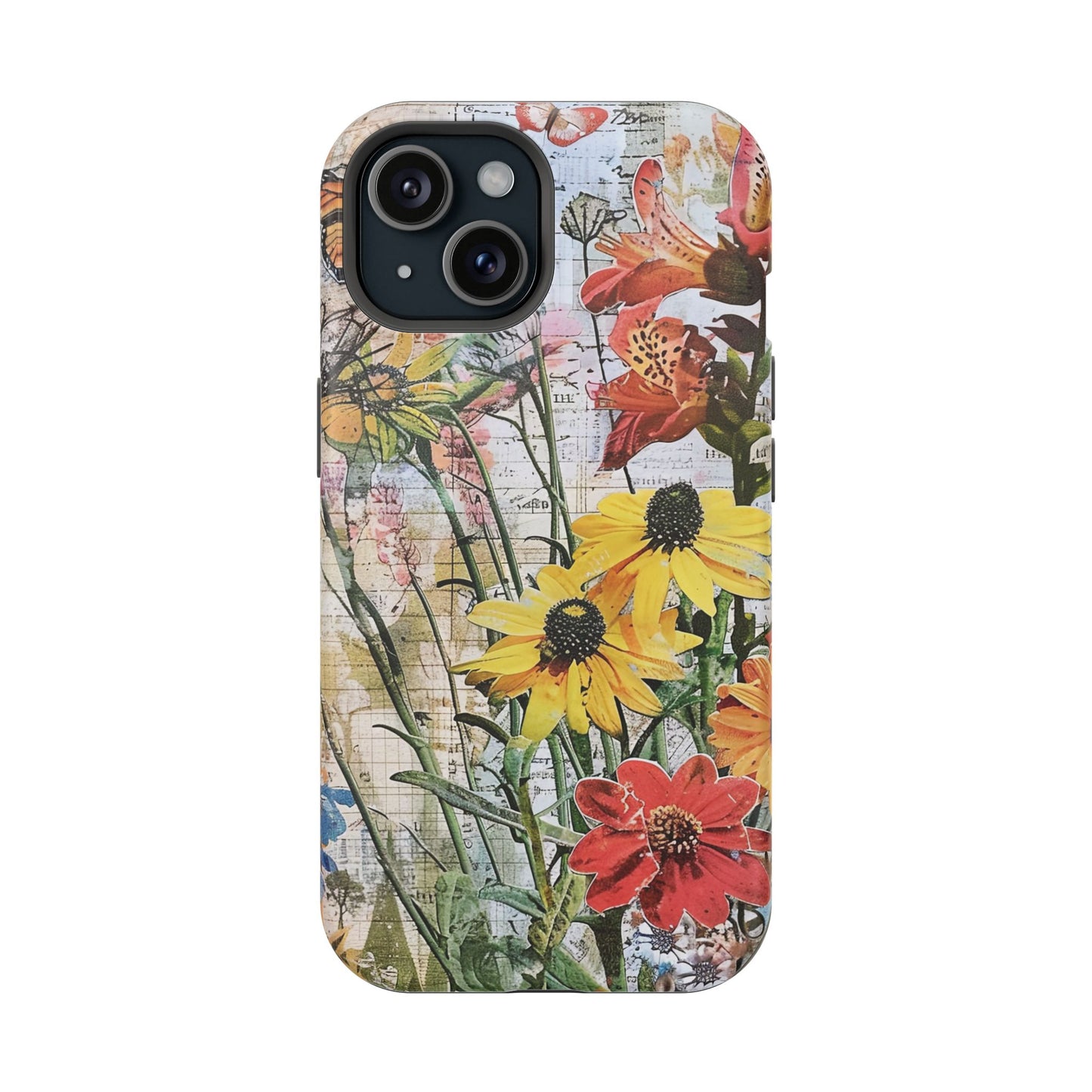 Floral Magnetic Phone Case - Wildflowers for Stylish Protection