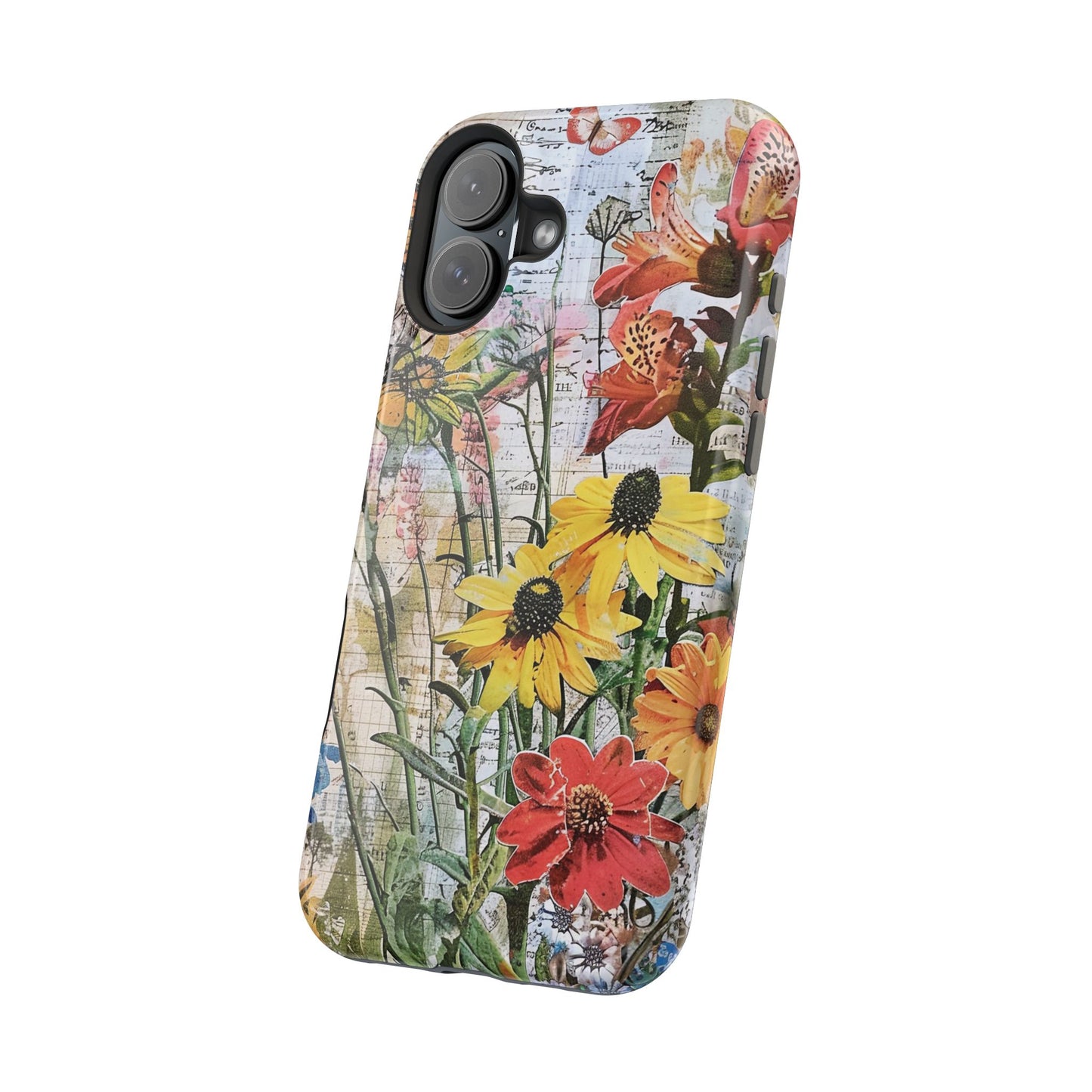 Floral Magnetic Phone Case - Wildflowers for Stylish Protection
