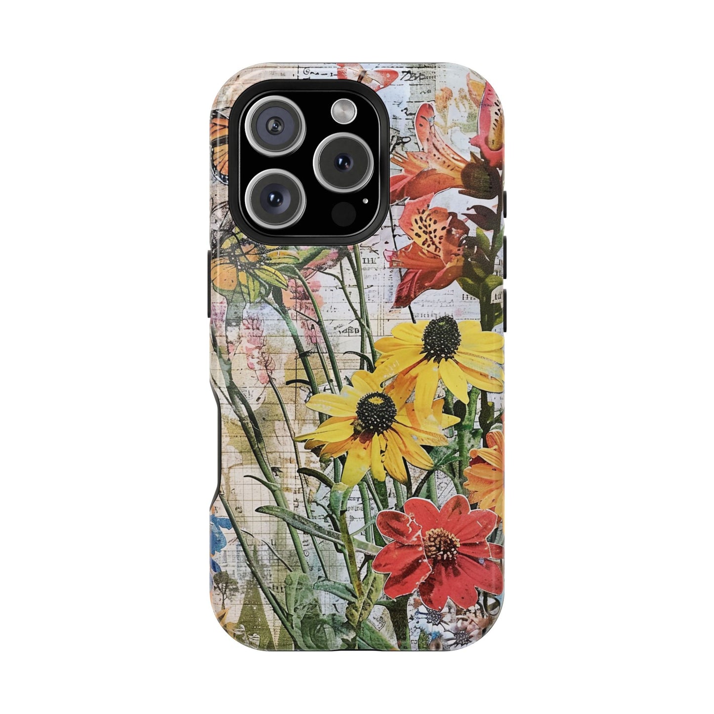 Floral Magnetic Phone Case - Wildflowers for Stylish Protection