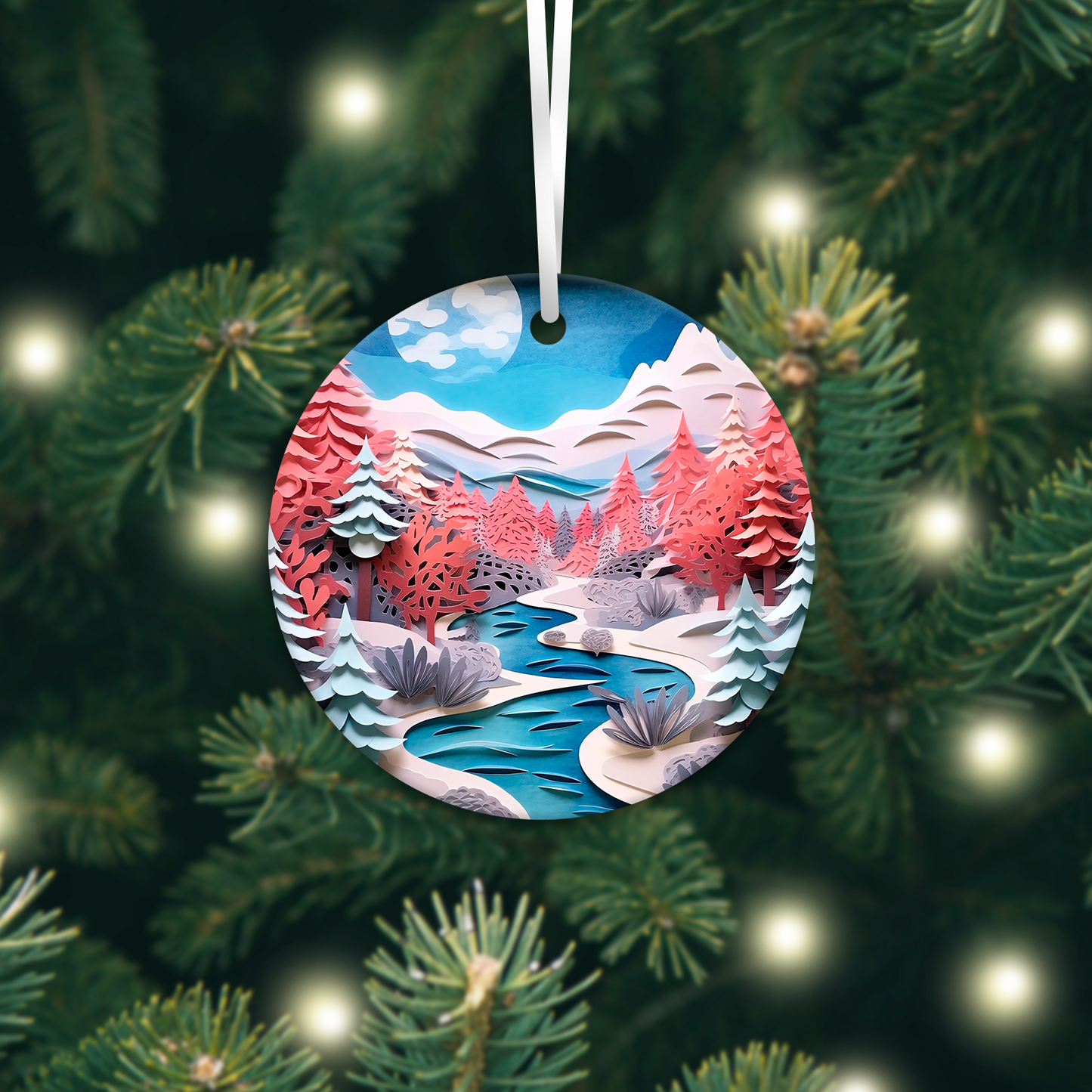 Winter 3D Christmas Ceramic Ornament 07-15