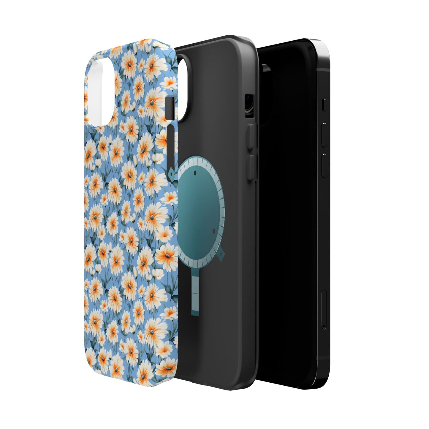 Floral Magnetic Phone Case - Chic Daisy Pattern for Stylish Protection