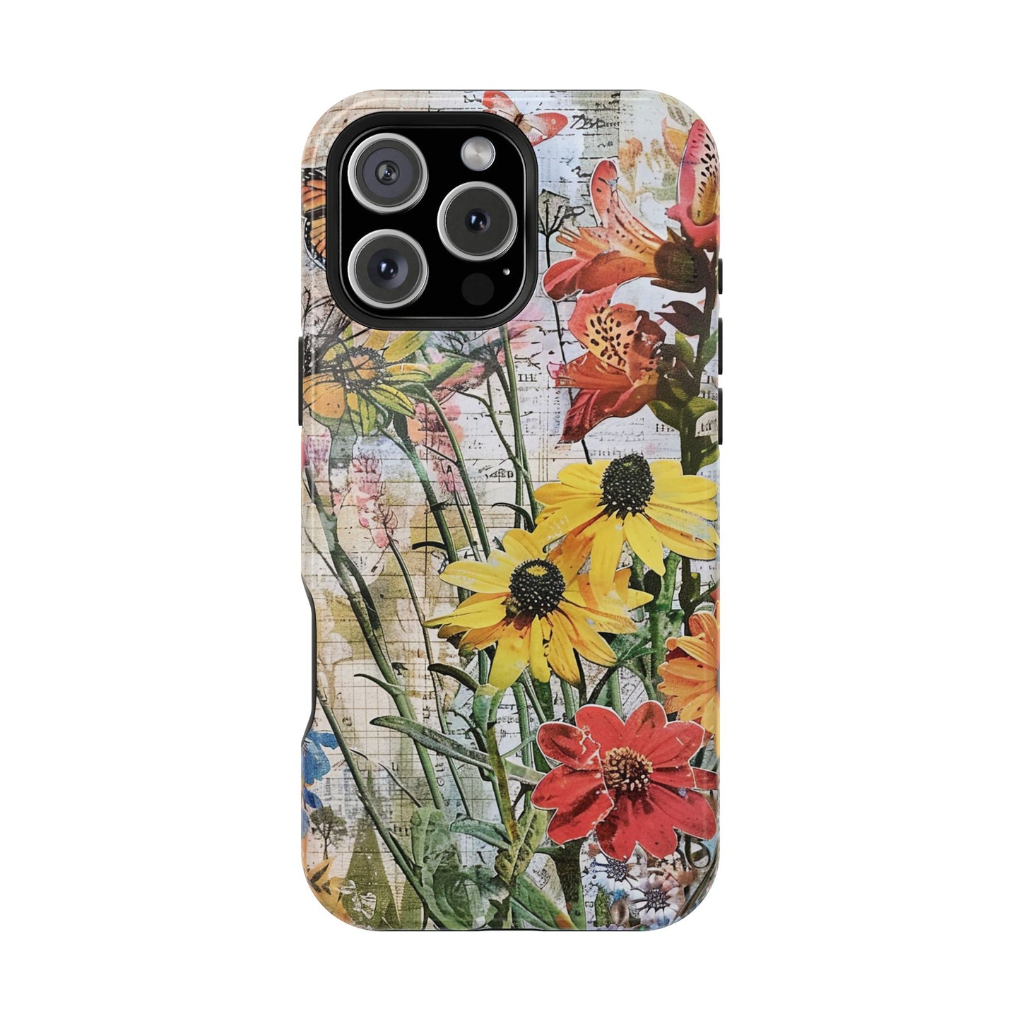Floral Magnetic Phone Case - Wildflowers for Stylish Protection