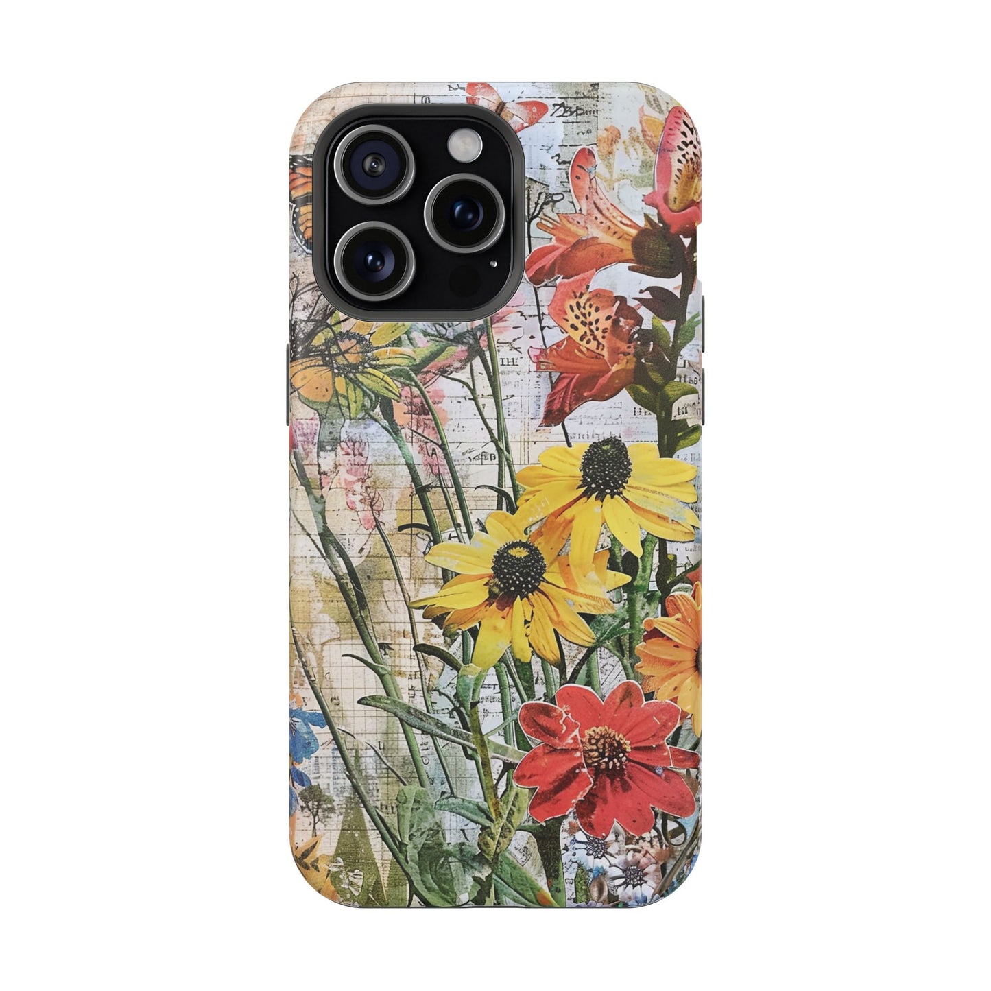 Floral Magnetic Phone Case - Wildflowers for Stylish Protection