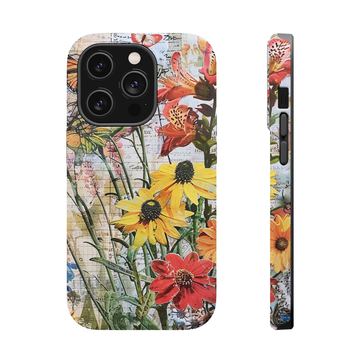 Floral Magnetic Phone Case - Wildflowers for Stylish Protection