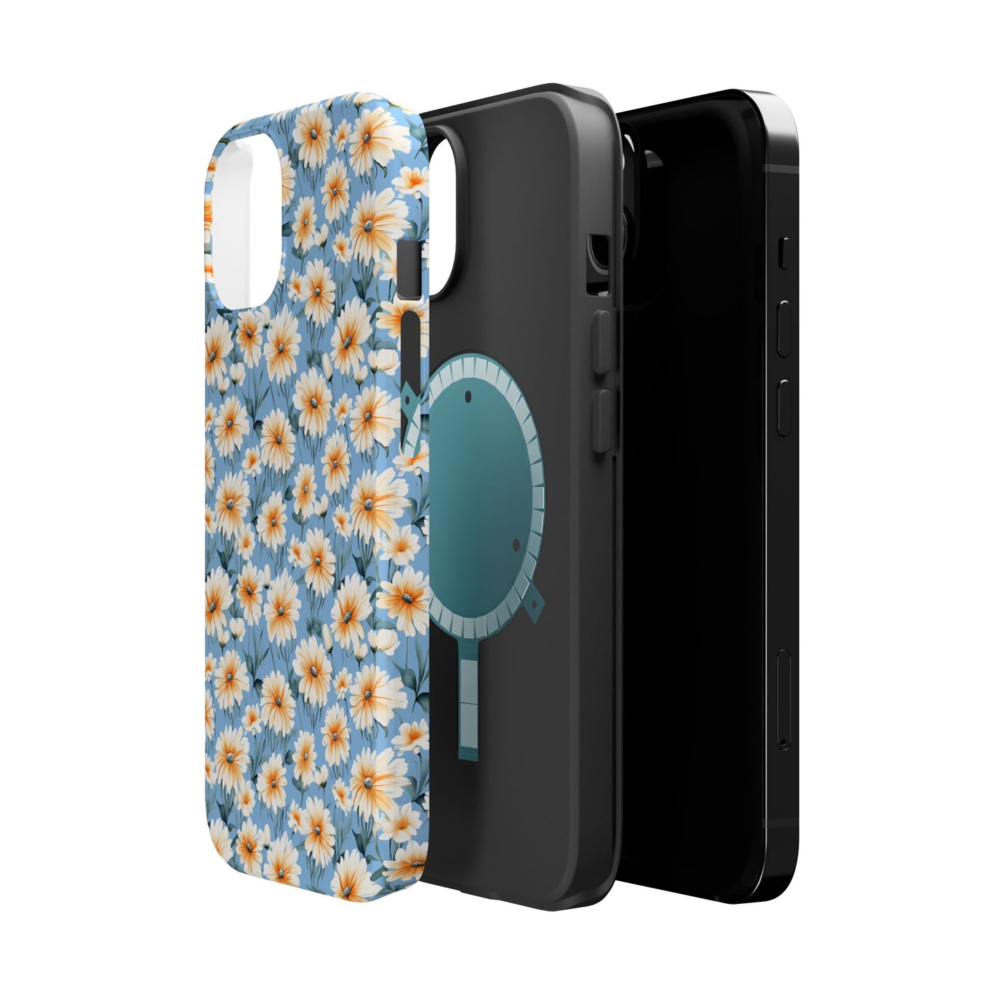 Floral Magnetic Phone Case - Chic Daisy Pattern for Stylish Protection