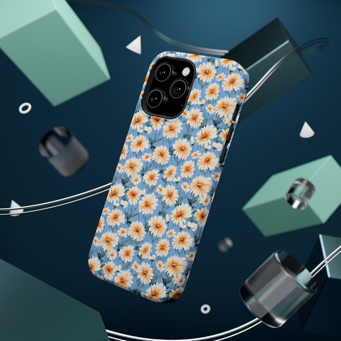 Floral Magnetic Phone Case - Chic Daisy Pattern for Stylish Protection