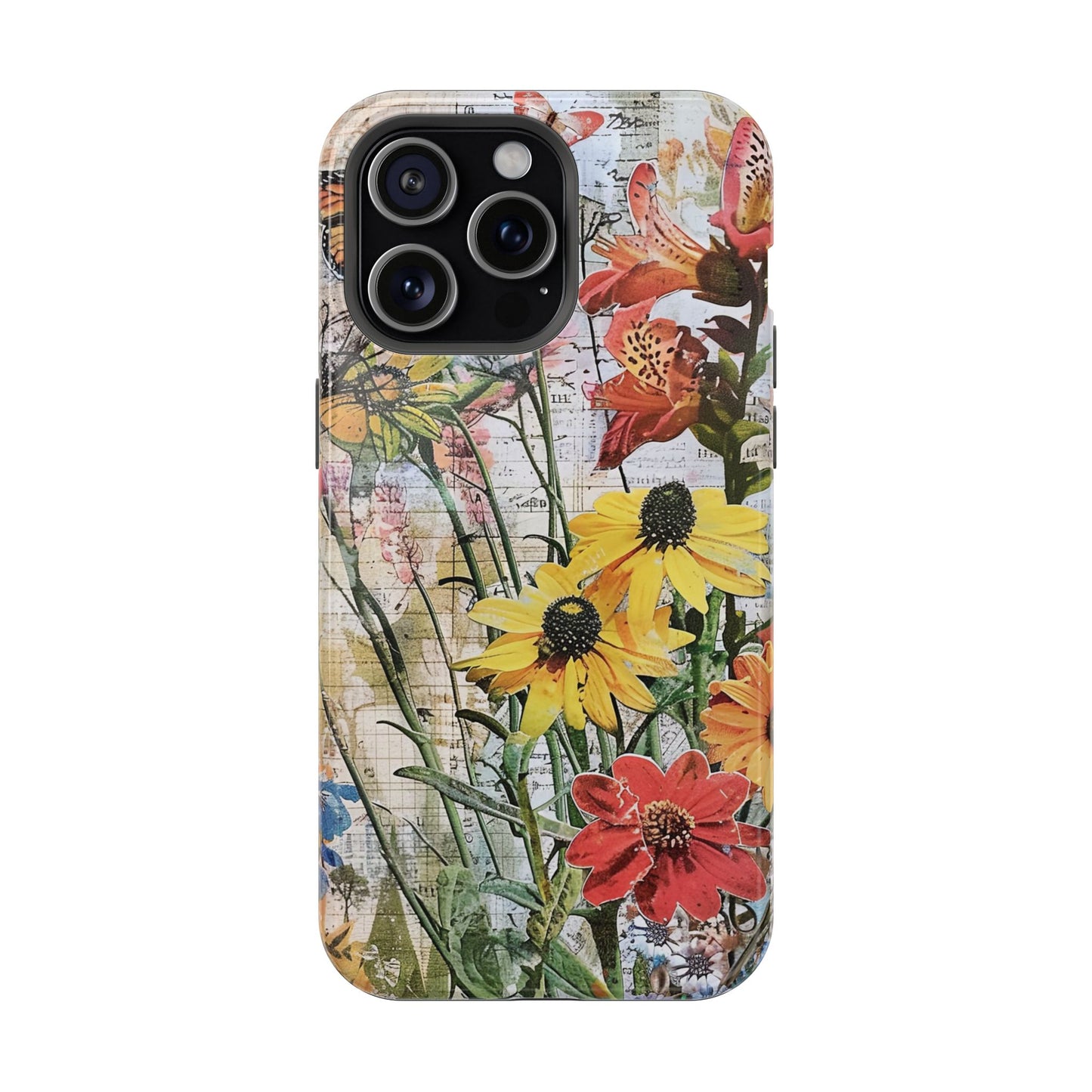 Floral Magnetic Phone Case - Wildflowers for Stylish Protection