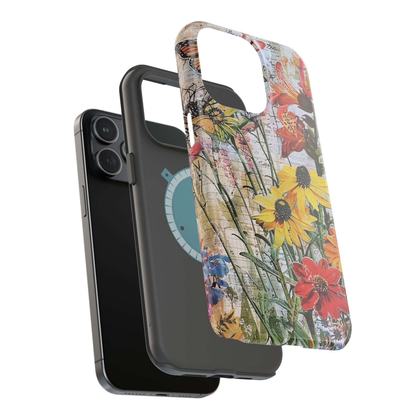 Floral Magnetic Phone Case - Wildflowers for Stylish Protection