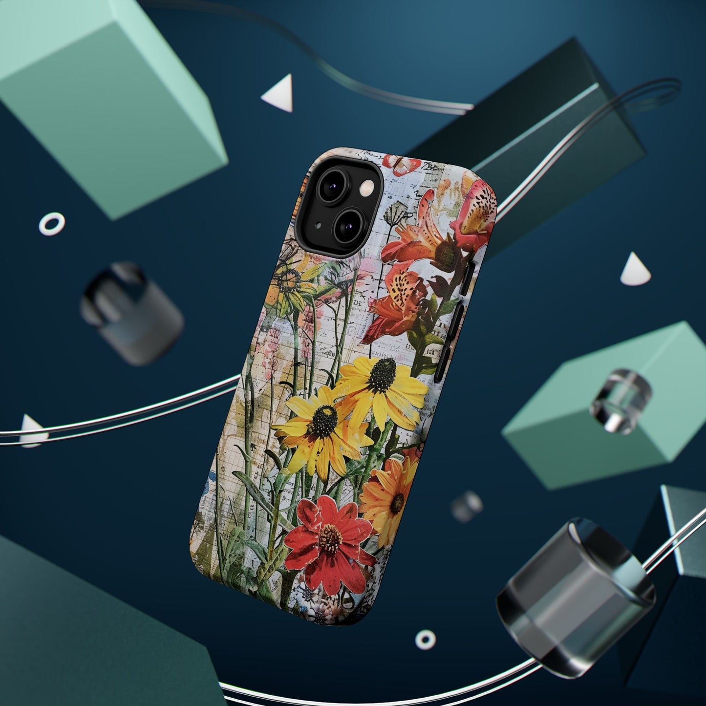 Floral Magnetic Phone Case - Wildflowers for Stylish Protection