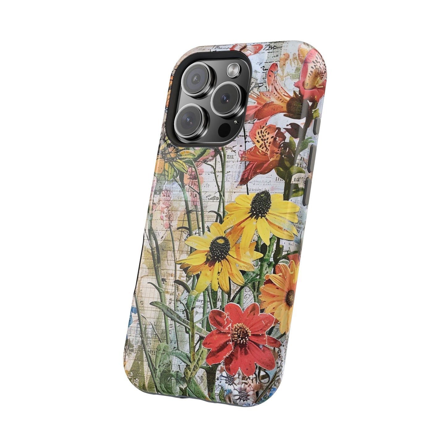 Floral Magnetic Phone Case - Wildflowers for Stylish Protection