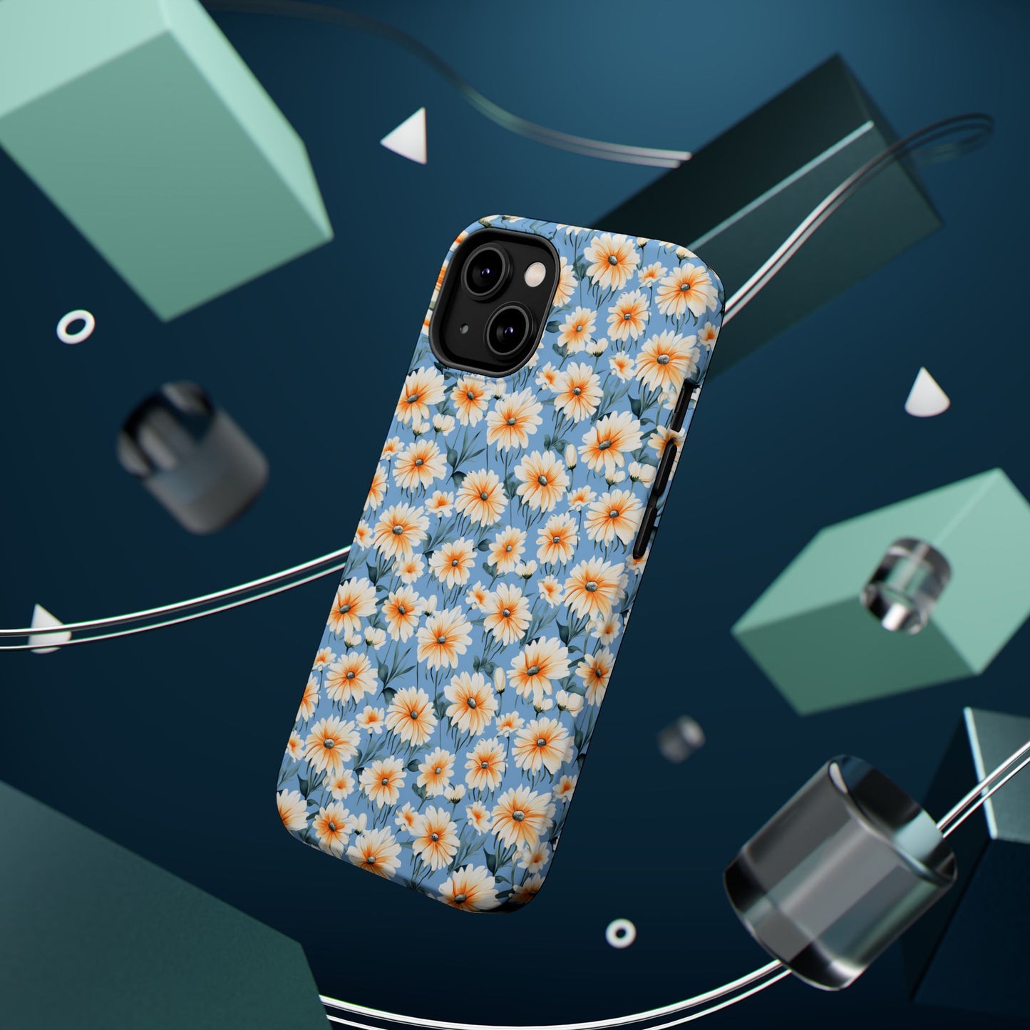 Floral Magnetic Phone Case - Chic Daisy Pattern for Stylish Protection