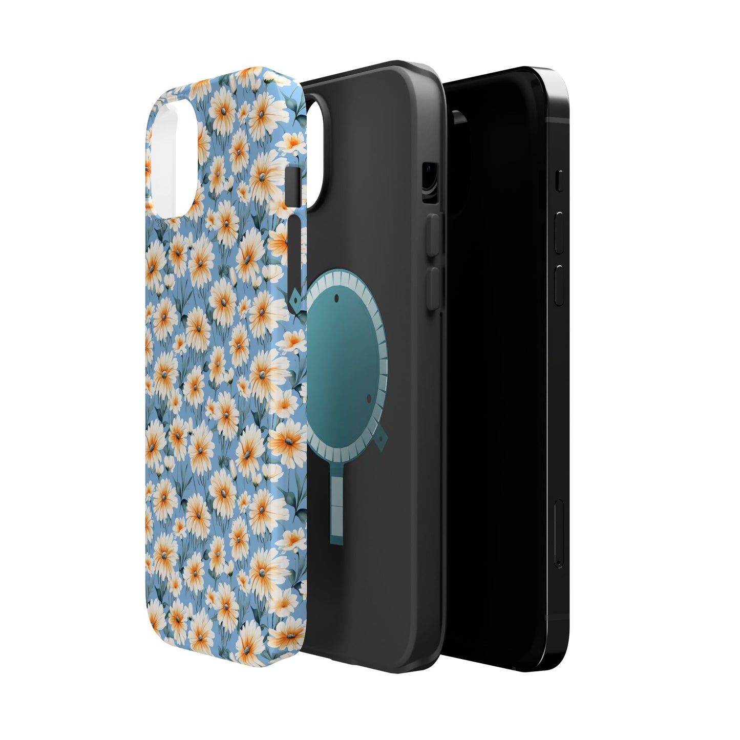 Floral Magnetic Phone Case - Chic Daisy Pattern for Stylish Protection