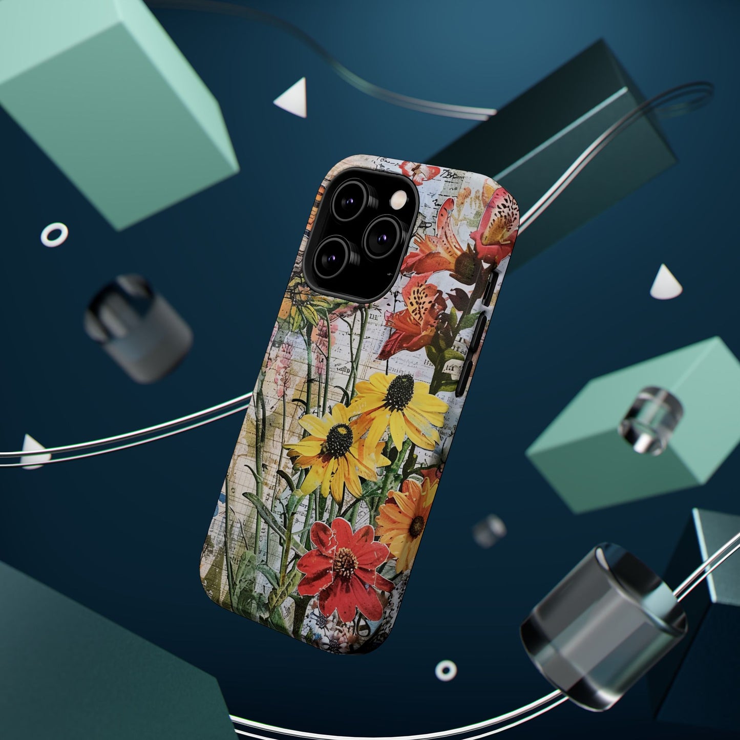 Floral Magnetic Phone Case - Wildflowers for Stylish Protection
