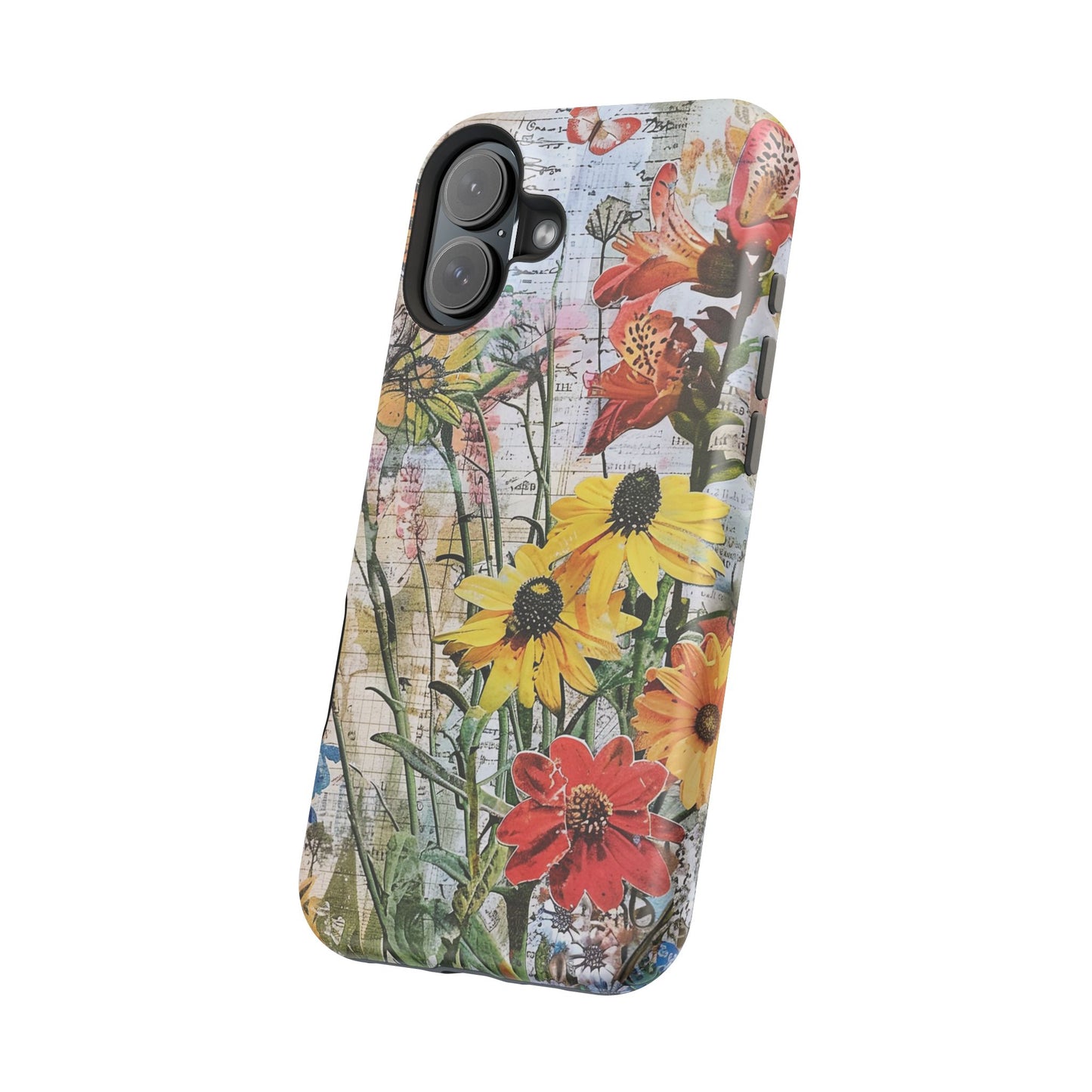 Floral Magnetic Phone Case - Wildflowers for Stylish Protection