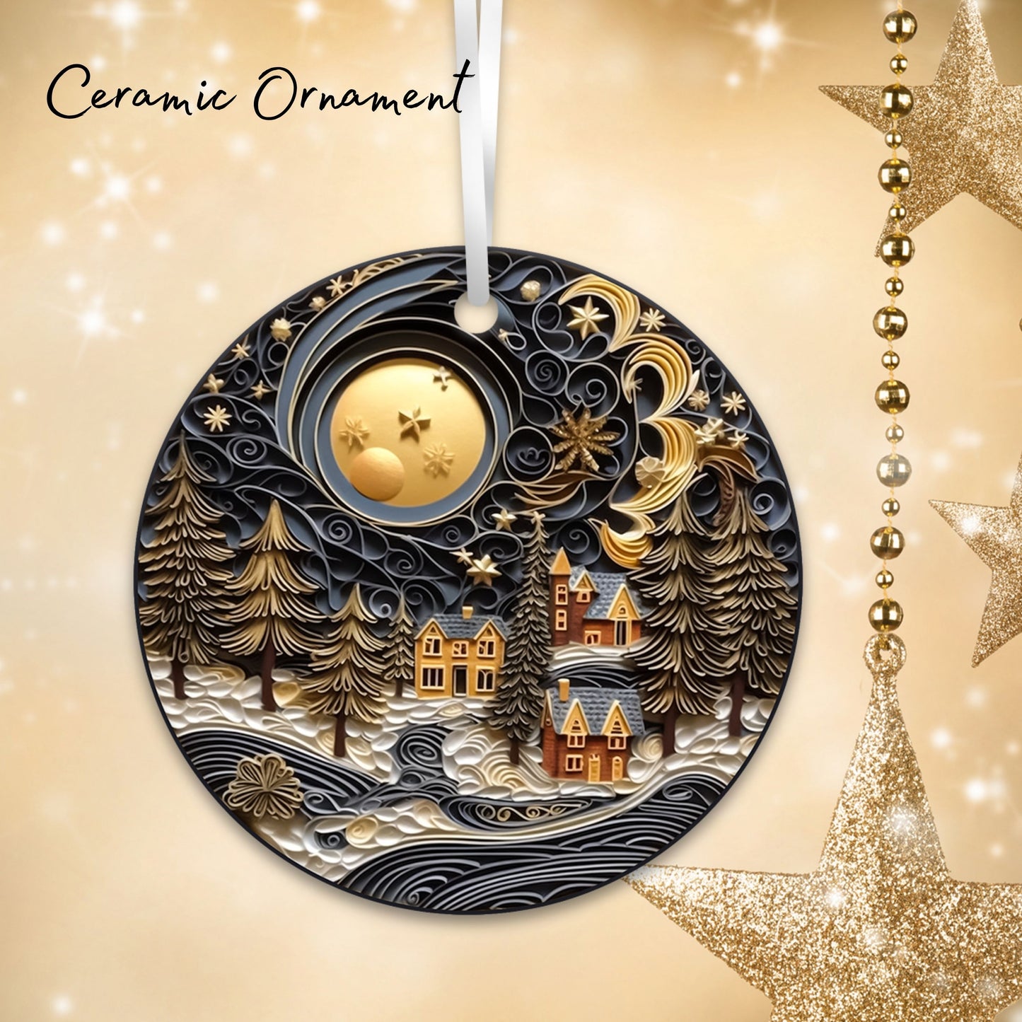 Christmas Village Ceramic Ornament 05-05