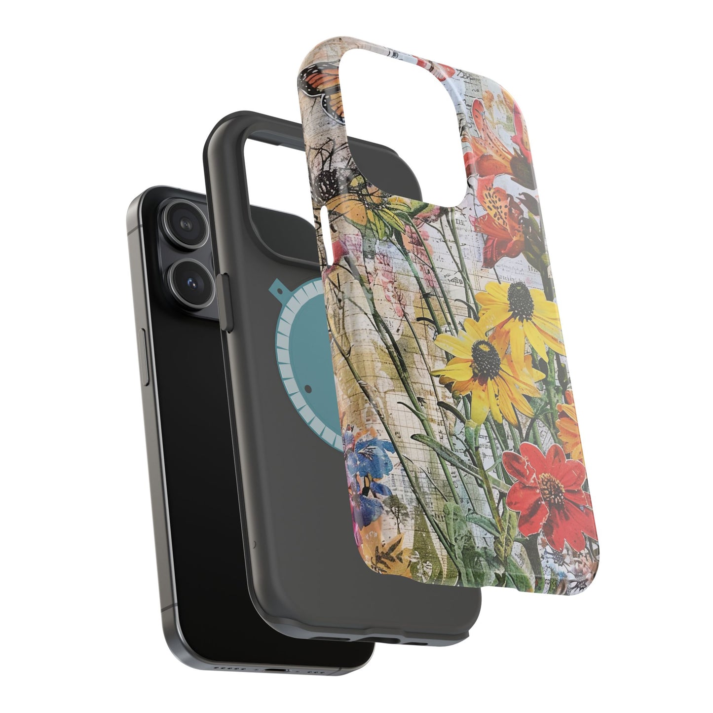 Floral Magnetic Phone Case - Wildflowers for Stylish Protection