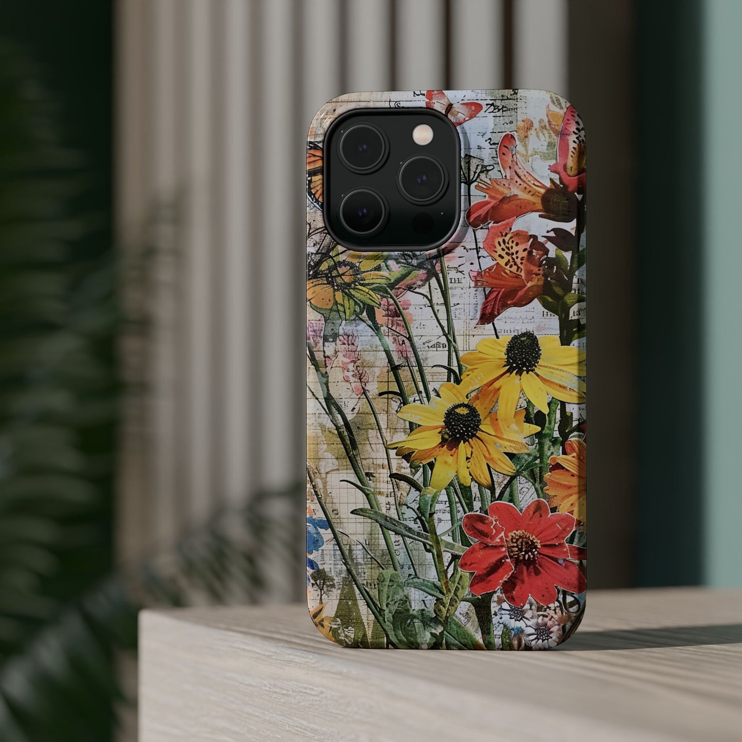 Floral Magnetic Phone Case - Wildflowers for Stylish Protection
