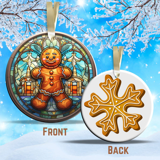 Gingerbread Man Christmas Ceramic Ornament 15-26