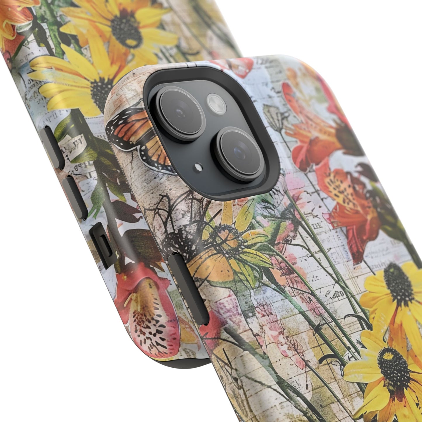 Floral Magnetic Phone Case - Wildflowers for Stylish Protection
