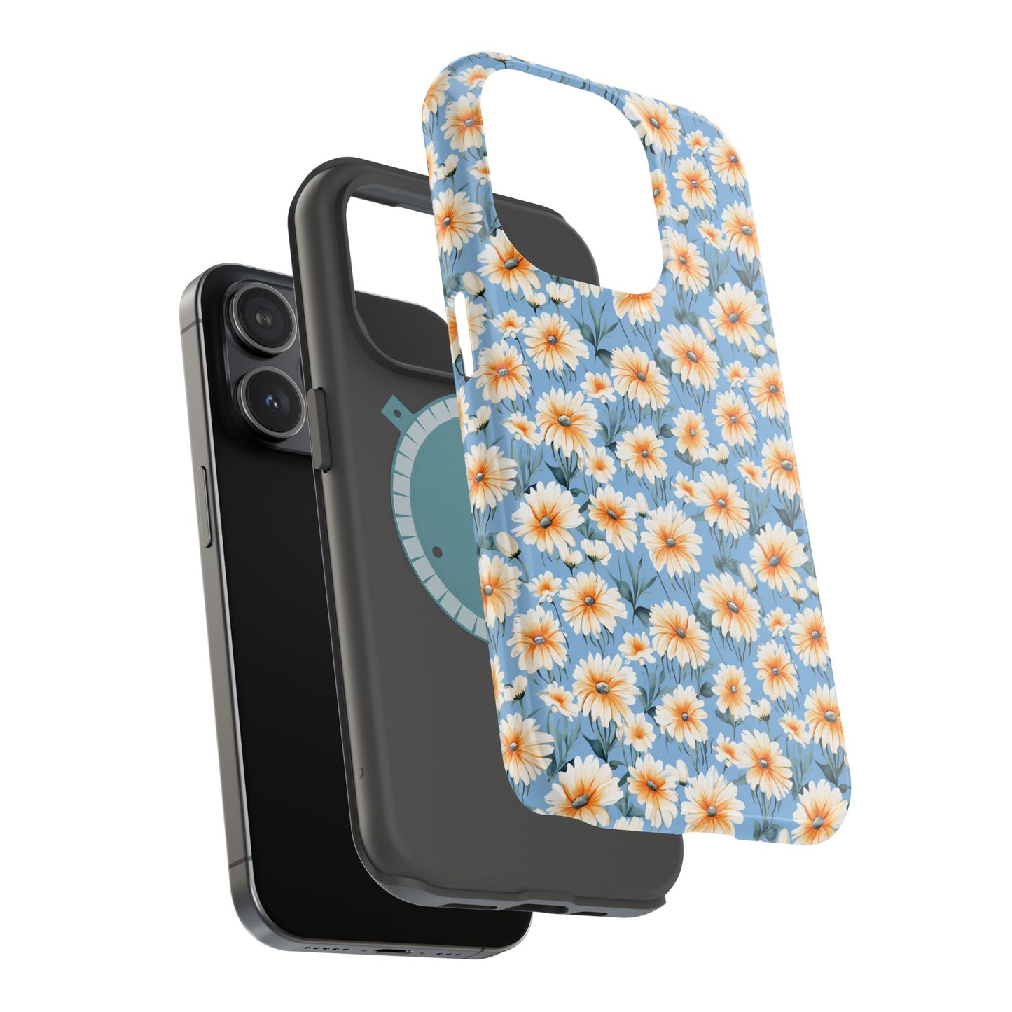 Floral Magnetic Phone Case - Chic Daisy Pattern for Stylish Protection