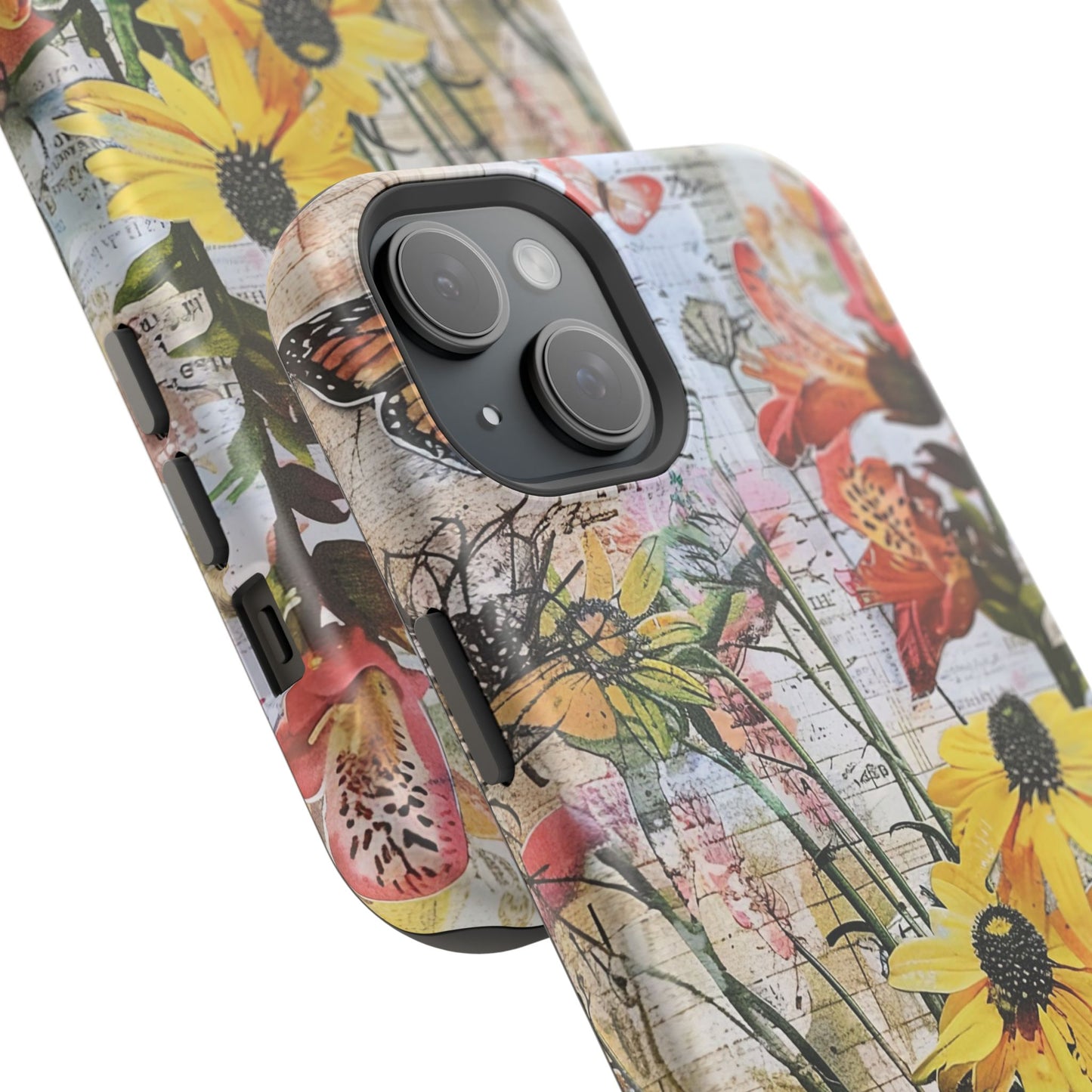 Floral Magnetic Phone Case - Wildflowers for Stylish Protection