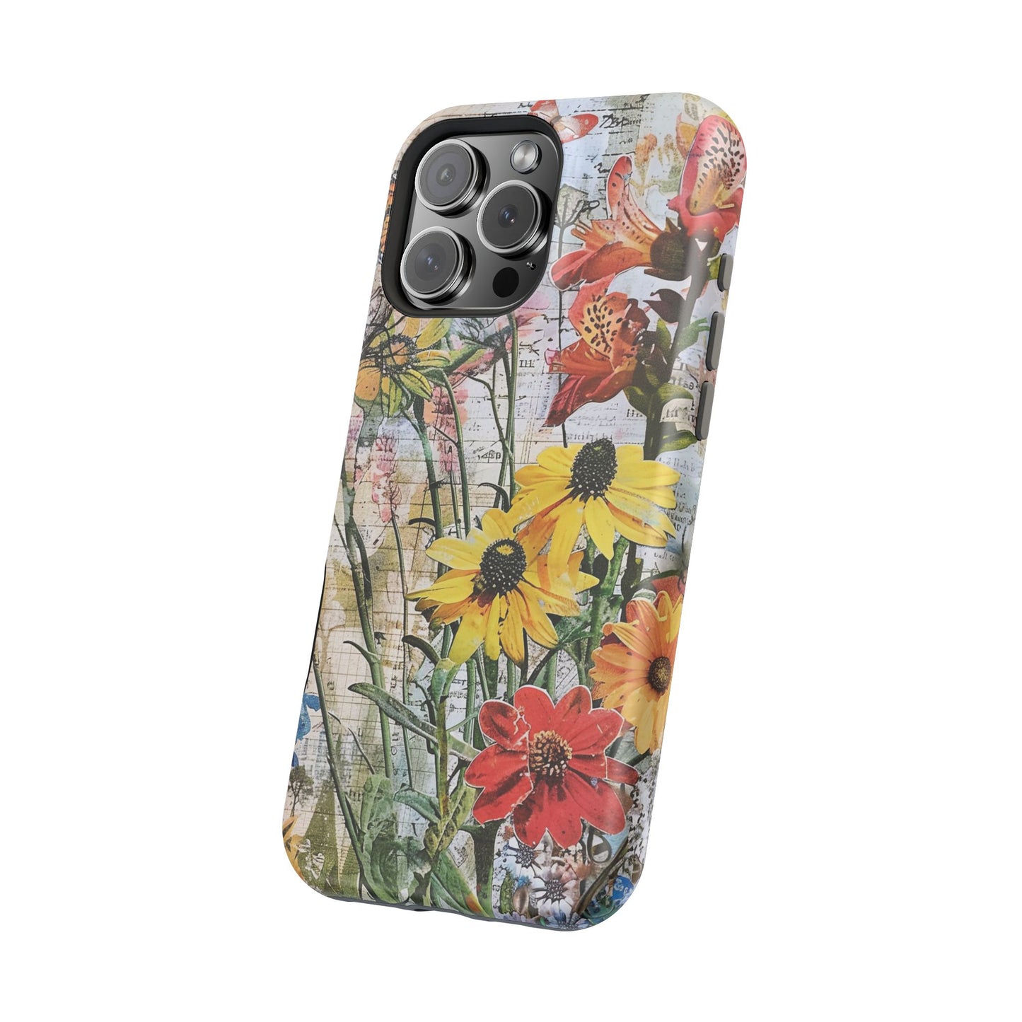 Floral Magnetic Phone Case - Wildflowers for Stylish Protection