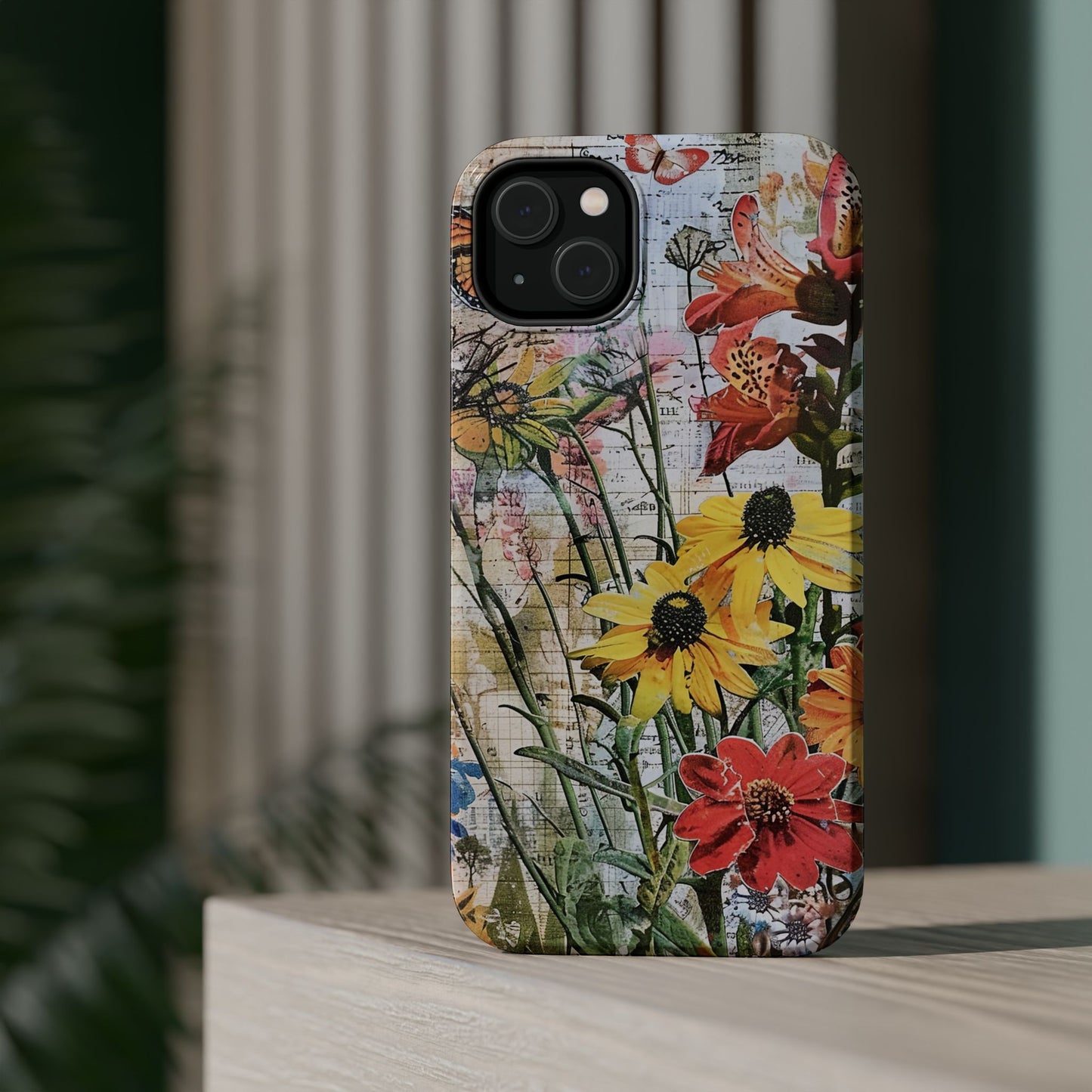 Floral Magnetic Phone Case - Wildflowers for Stylish Protection