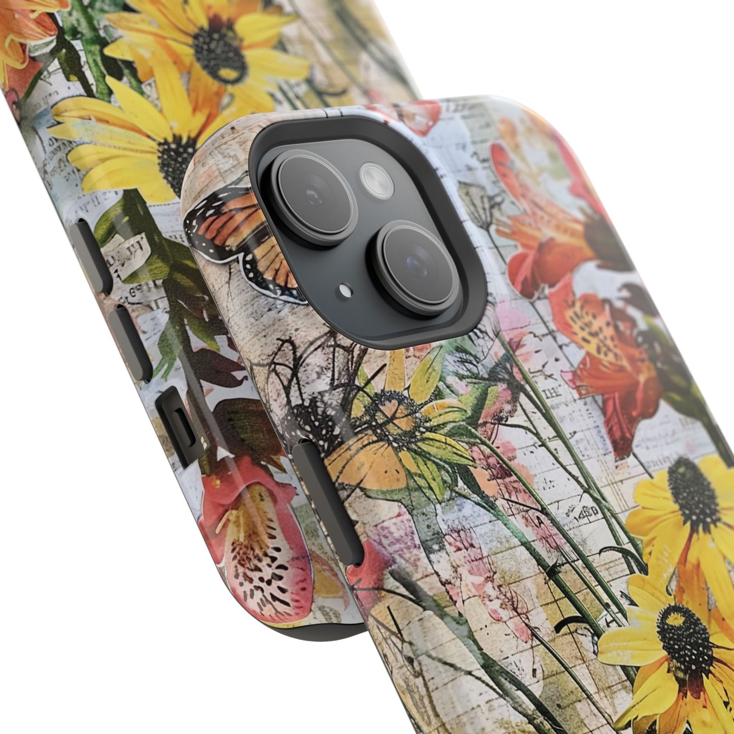 Floral Magnetic Phone Case - Wildflowers for Stylish Protection