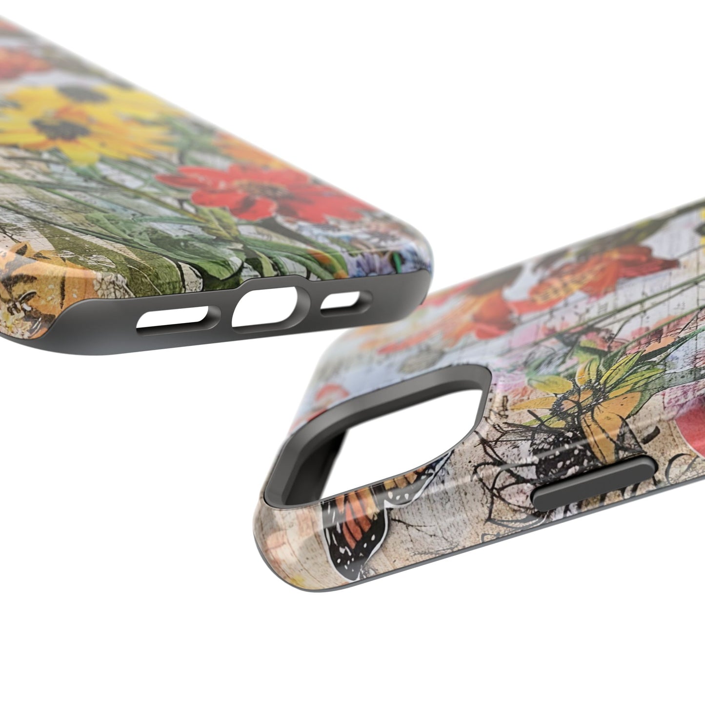 Floral Magnetic Phone Case - Wildflowers for Stylish Protection
