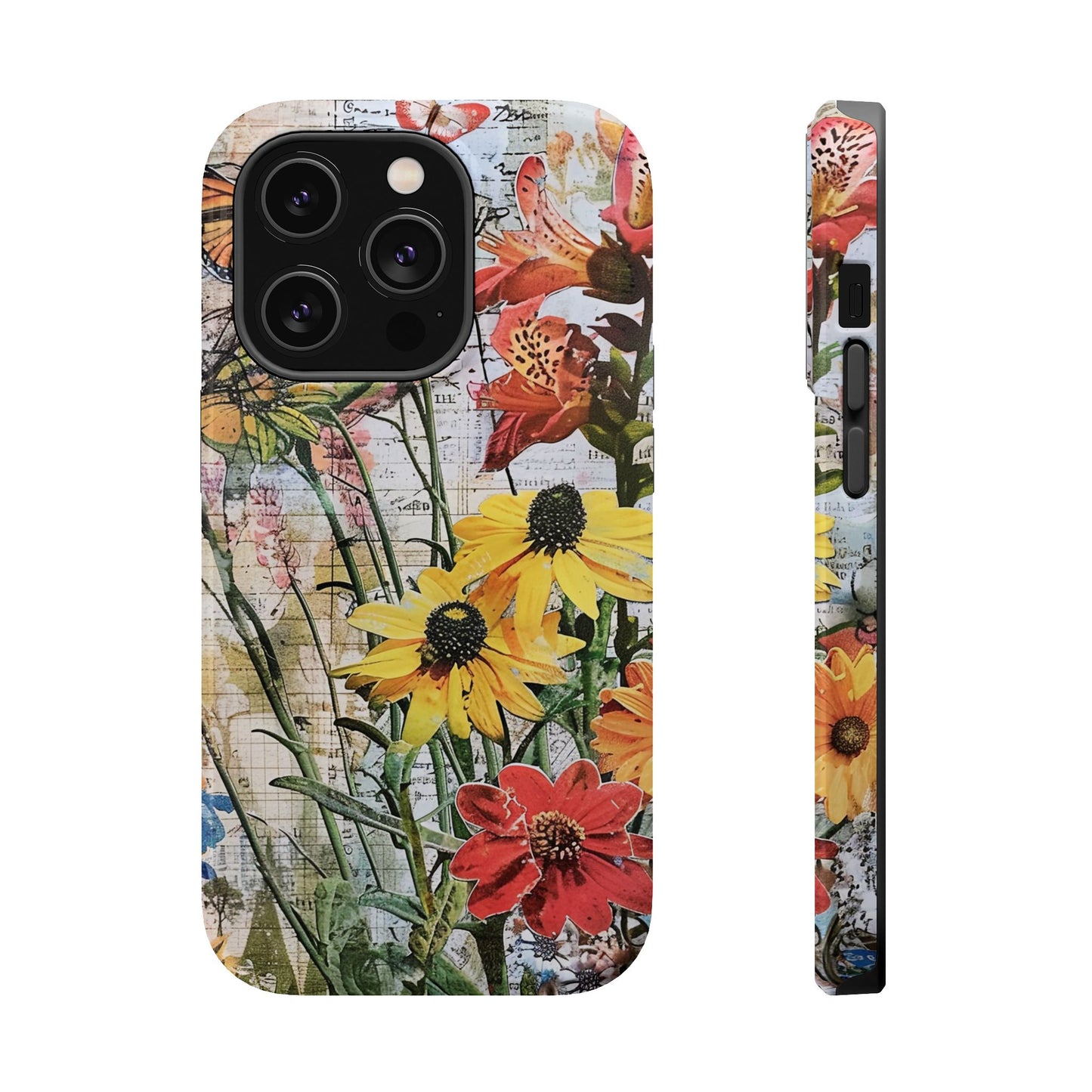 Floral Magnetic Phone Case - Wildflowers for Stylish Protection