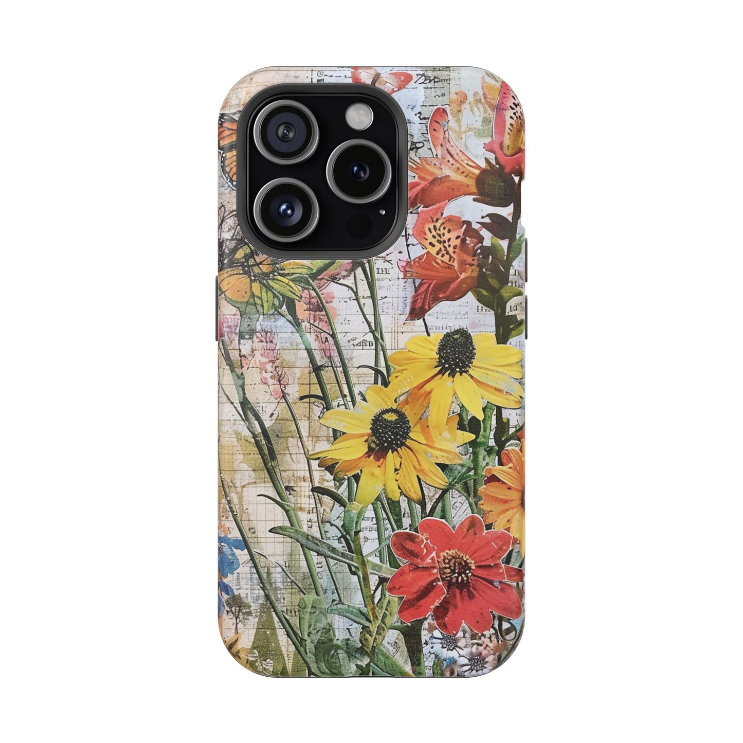 Floral Magnetic Phone Case - Wildflowers for Stylish Protection